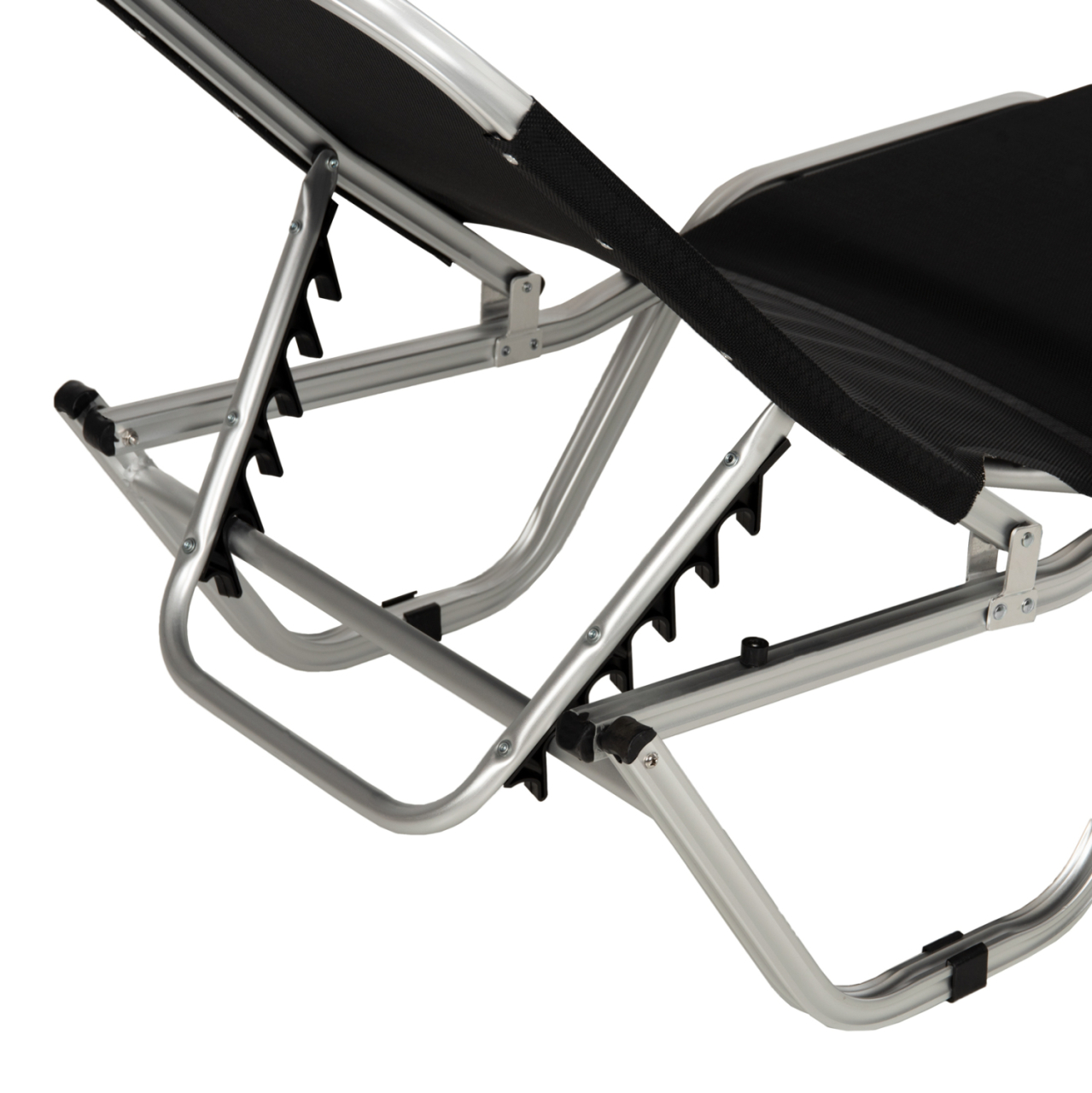 Professional sunbed aluminum WALDO HM5071.90 Black 195x53-60x30 cm [6]