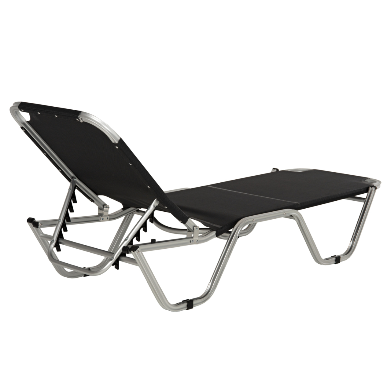 Professional sunbed aluminum WALDO HM5071.90 Black 195x53-60x30 cm [4]