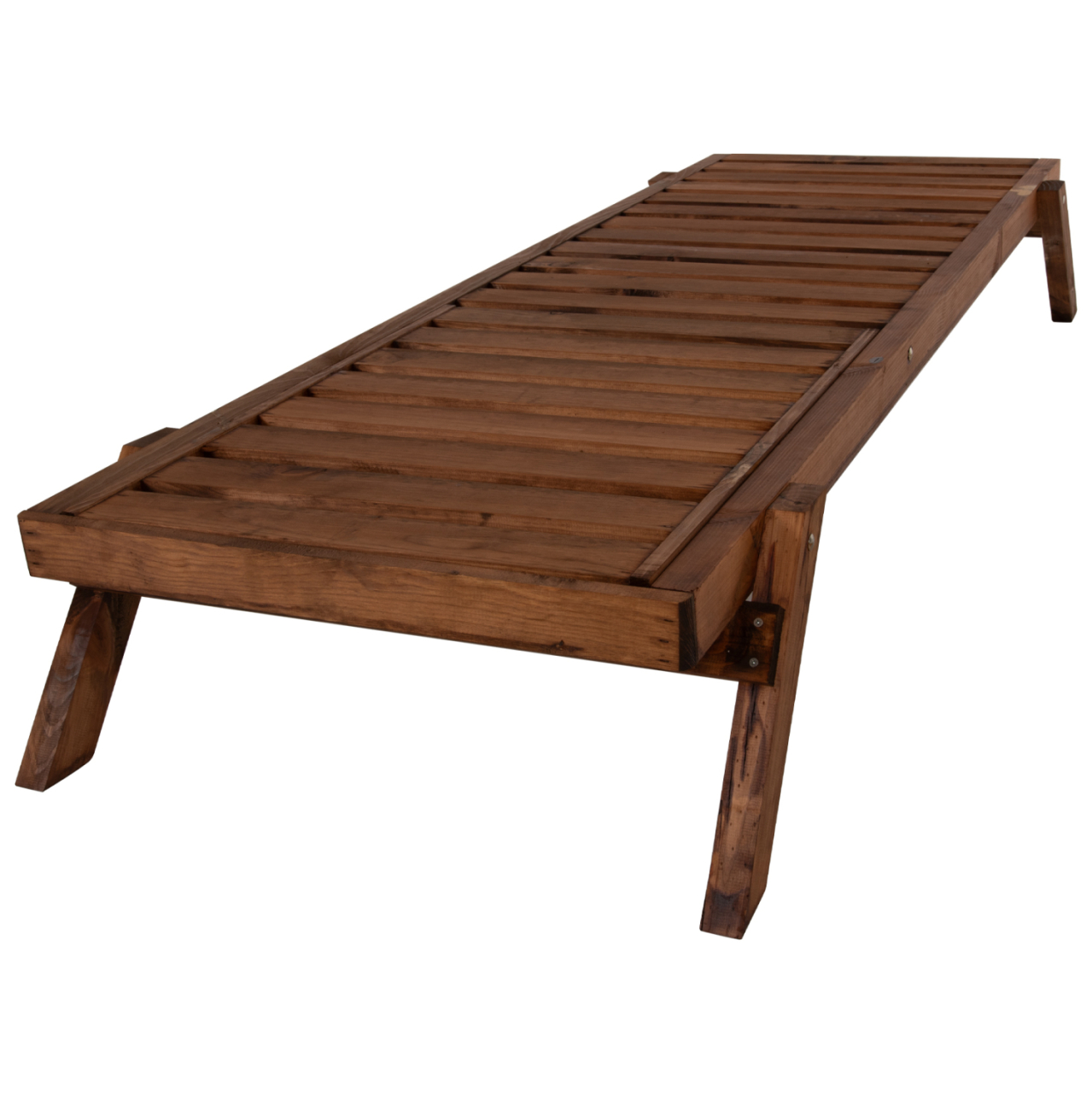 PROFESSIONAL SUNBED HM11431.01 FIR WOOD IN WALNUT SHADE 72x196x29-84H cm. [6]