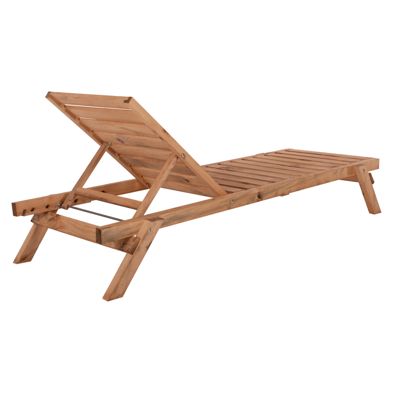 PROFESSIONAL SUNBED HM11431.03 FIR WOOD IN NATURAL SHADE 72x196x29-84H cm. [4]