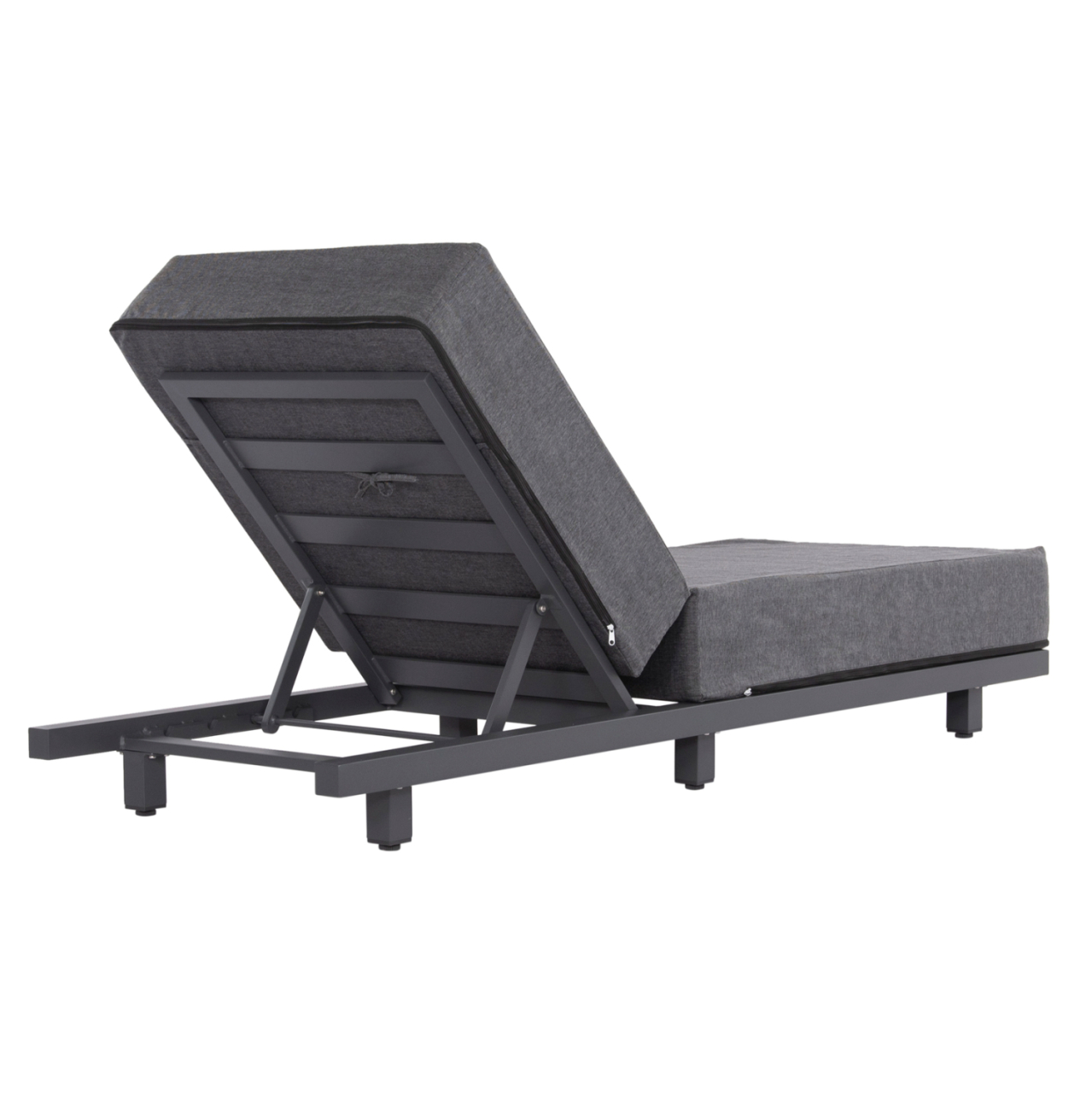 PROFESSIONAL SUNLOUNGER JESSIE HM10714.03 DARK GREY ALUMINUM and CUSHION 200x71x79Hcm. [5]