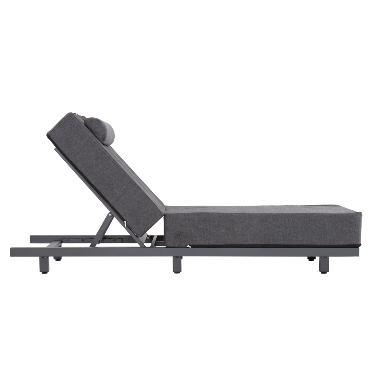 PROFESSIONAL SUNLOUNGER JESSIE HM10714.03 DARK GREY ALUMINUM and CUSHION 200x71x79Hcm. [3]