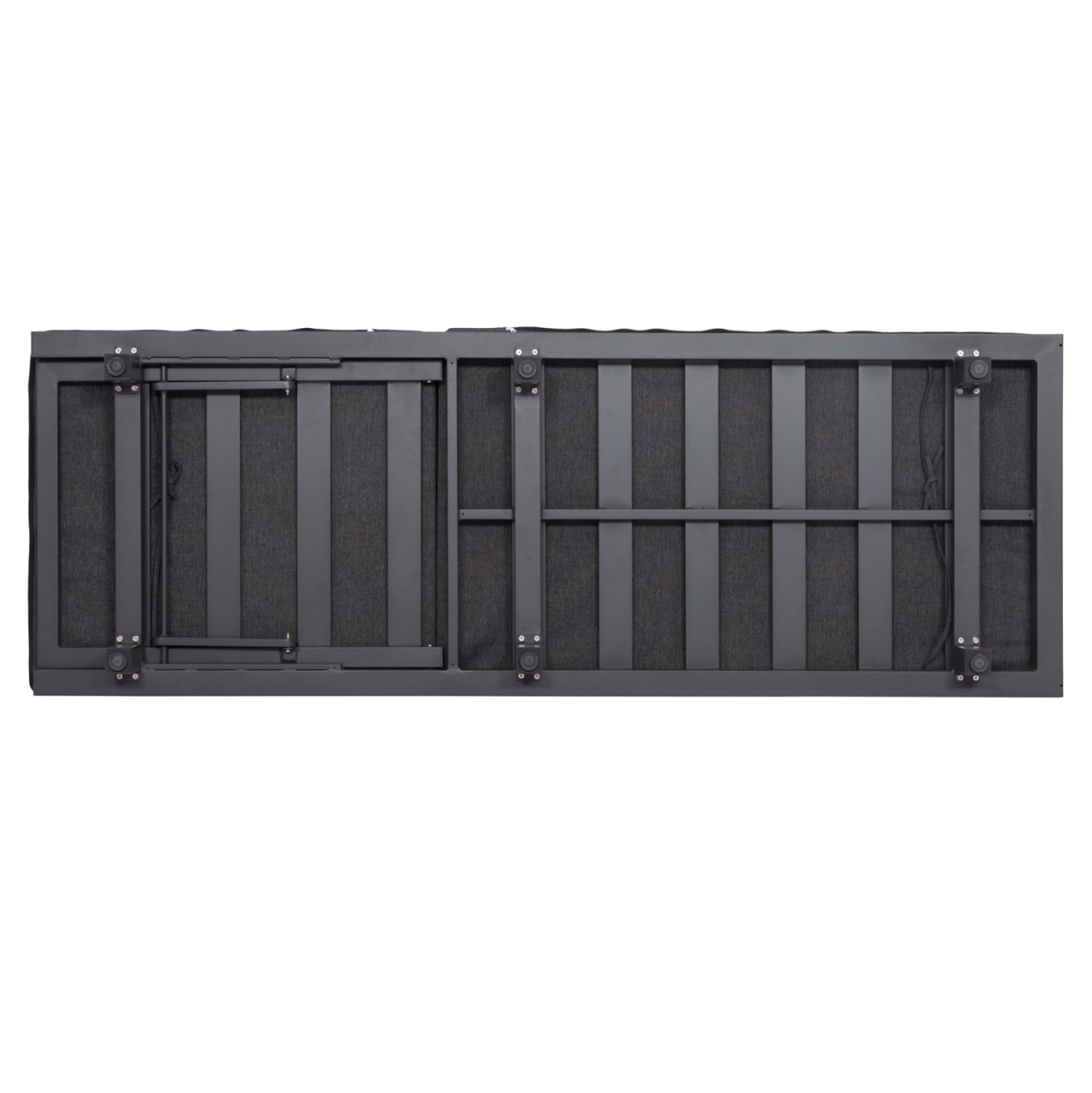 PROFESSIONAL SUNLOUNGER JESSIE HM10714.03 DARK GREY ALUMINUM and CUSHION 200x71x79Hcm. [6]