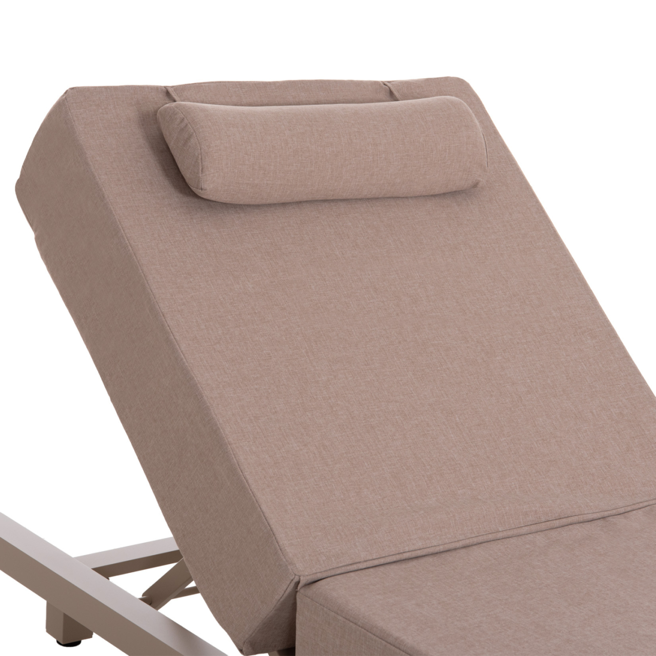 PROFESSIONAL SUNLOUNGER JESSIE HM10714.04 CAPPUCCINO ALUMINUM-BEIGE CUSHION 200x71x79Hcm. [6]