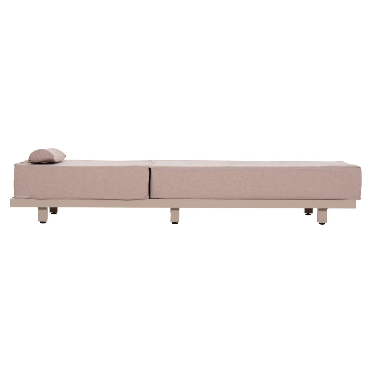 PROFESSIONAL SUNLOUNGER JESSIE HM10714.04 CAPPUCCINO ALUMINUM-BEIGE CUSHION 200x71x79Hcm. [4]