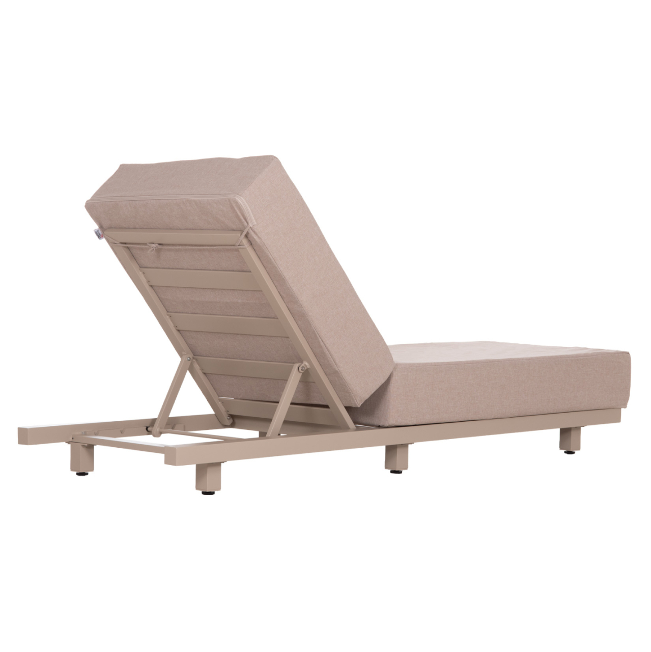 PROFESSIONAL SUNLOUNGER JESSIE HM10714.04 CAPPUCCINO ALUMINUM-BEIGE CUSHION 200x71x79Hcm. [5]