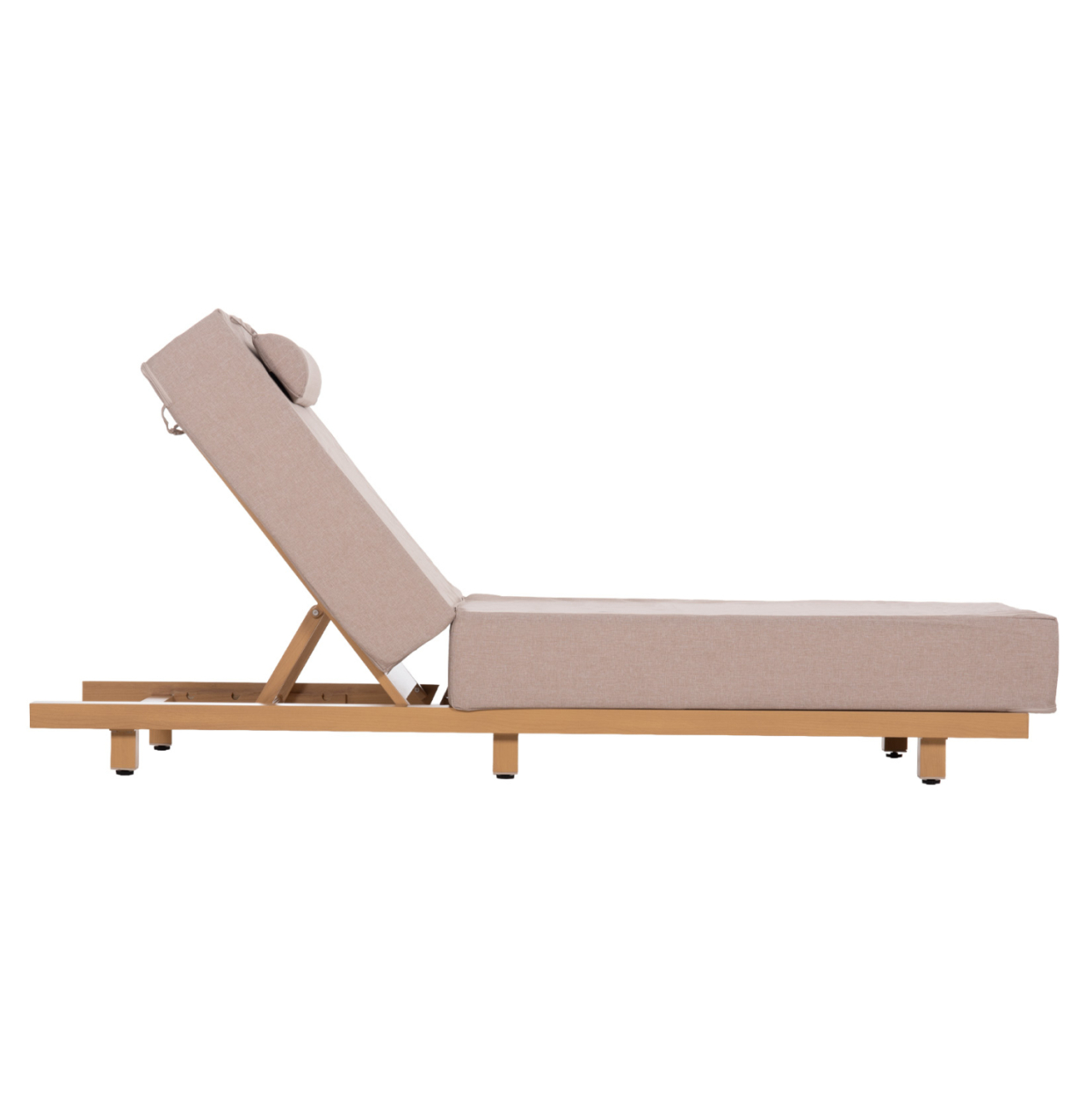 PROFESSIONAL SUNLOUNGER JESSIE HM10714.05 HEAT TRANSFER ALUMINUM-BEIGE CUSHION 200x71x79Hcm [5]