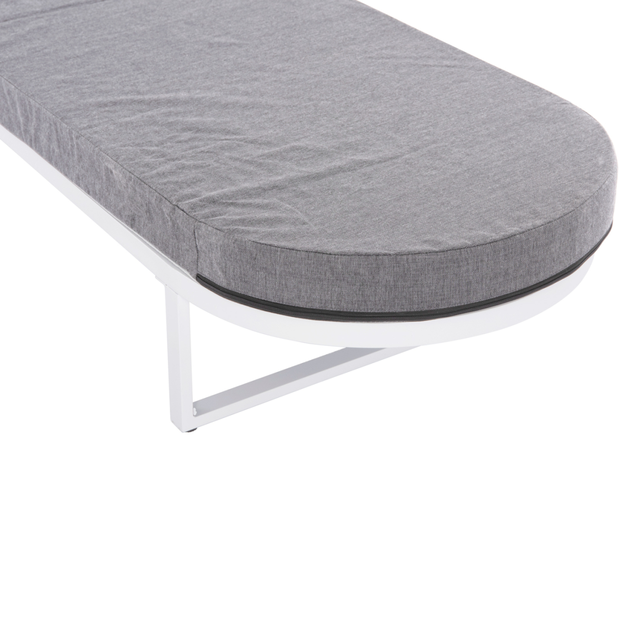 PROFESSIONAL SUNLOUNGER MALLOW HM10715.01 WHITE ALUMINUM and GREY CUSHION 198x71x40,5-103Hcm. [8]