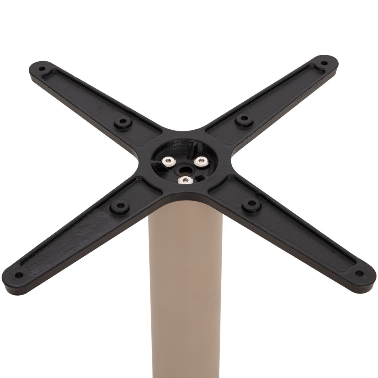 PROFESSIONAL TABLE BASE 4-PRONGED HM406.25 STEEL/CAST IRON--CAPPUCCINO 62x62x72Hcm. [6]