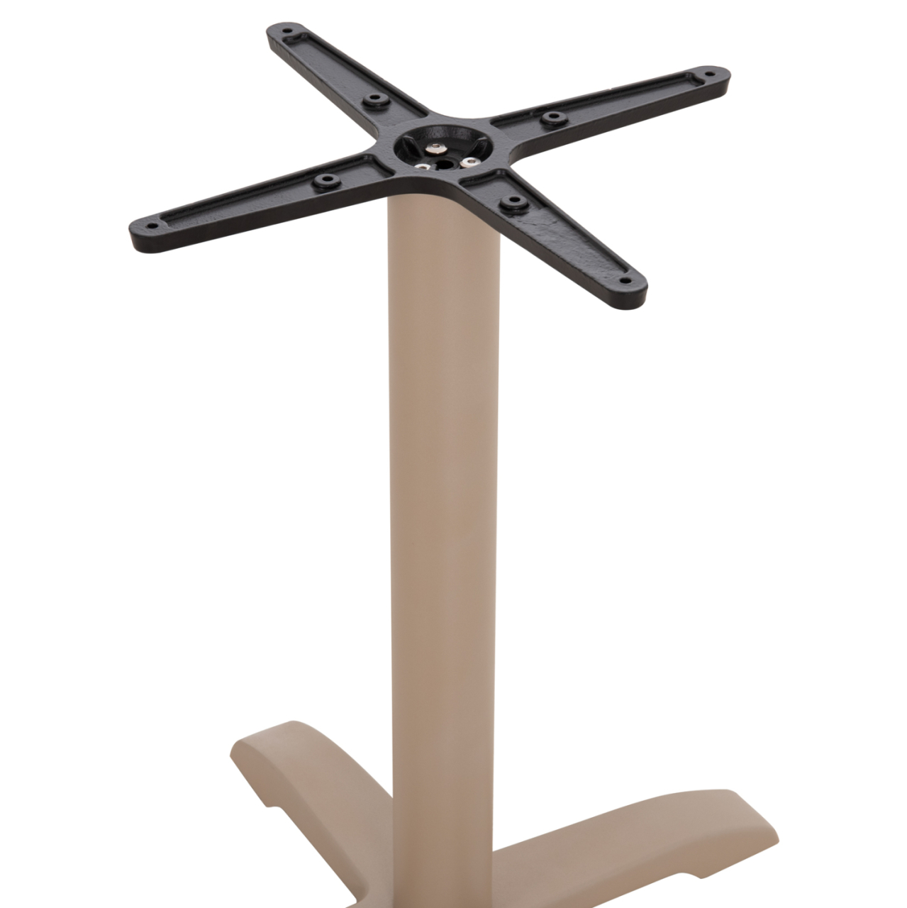 PROFESSIONAL TABLE BASE 4-PRONGED HM406.25 STEEL/CAST IRON--CAPPUCCINO 62x62x72Hcm. [9]