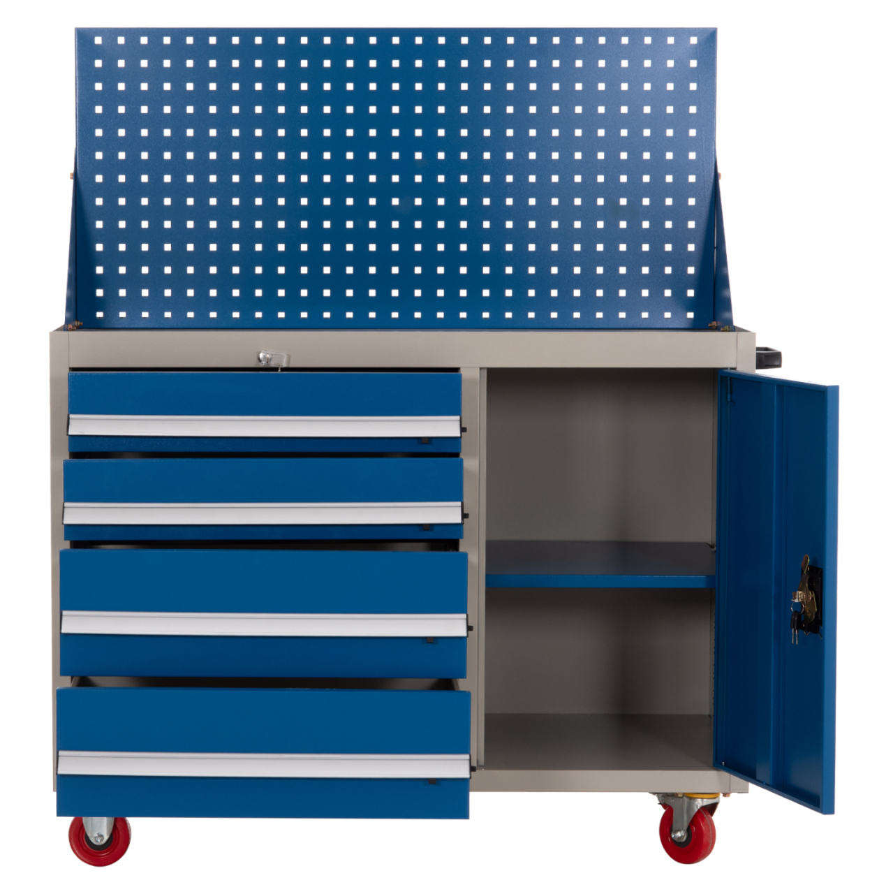 PROFESSIONAL TOOL CHEST HEAVY DUTY BRUTE HM6638 METALLIC IN BLUE/WHITE 107x51.5x132Hcm. [4]