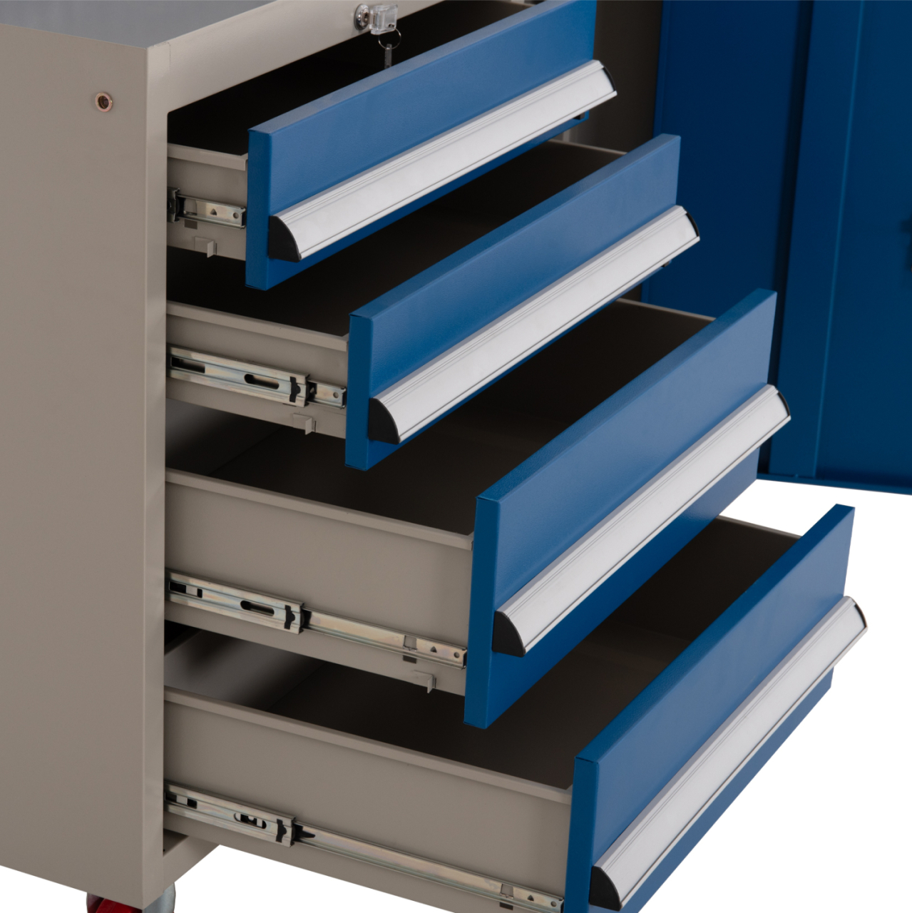 PROFESSIONAL TOOL CHEST HEAVY DUTY BRUTE HM6638 METALLIC IN BLUE/WHITE 107x51.5x132Hcm. [8]