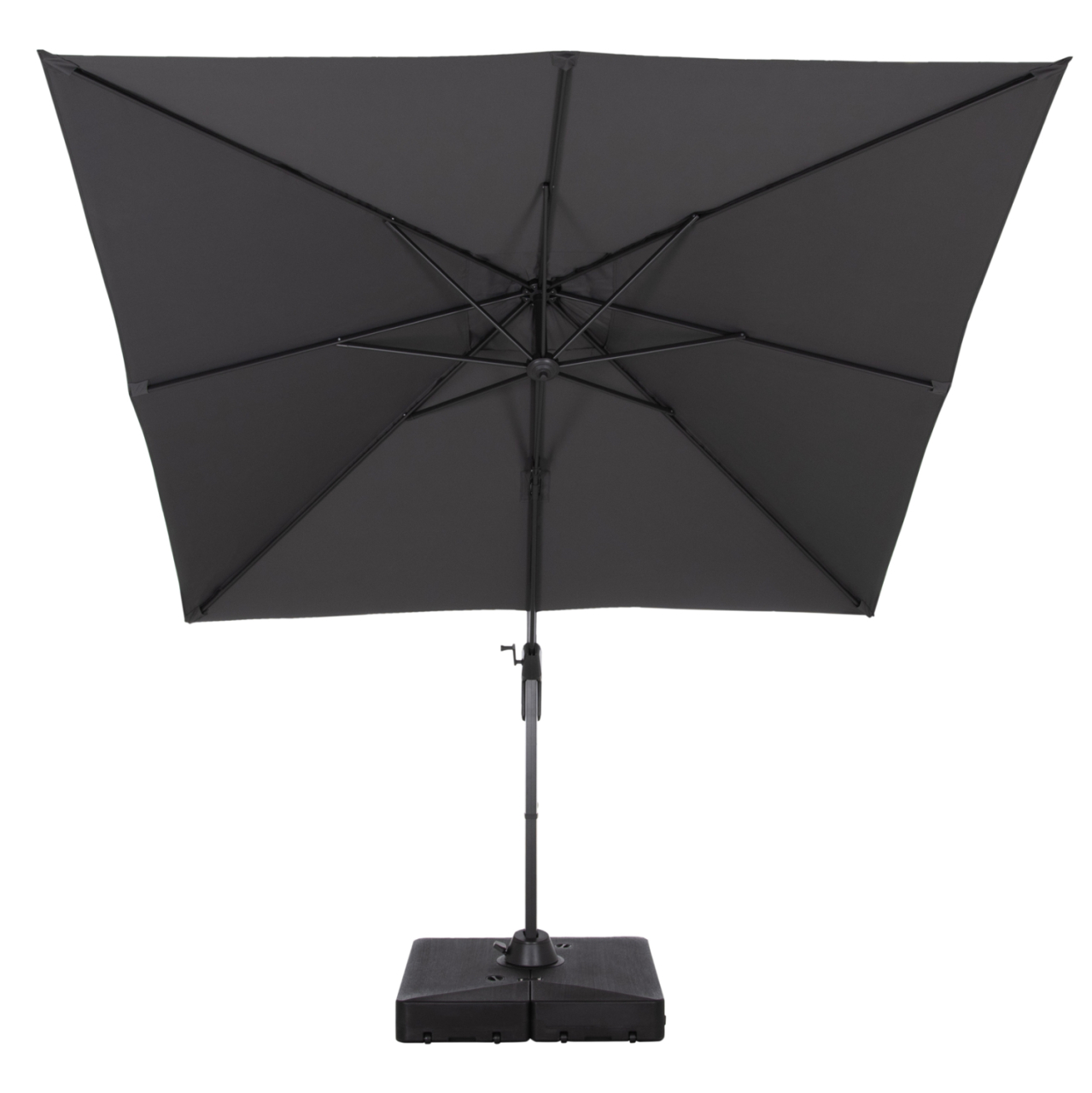 PROFESSIONAL UMBRELLA 2.7x2.7m WITH WATER BASE JAVANTE HM10857.01 GREY ALUM. and SHADE [3]