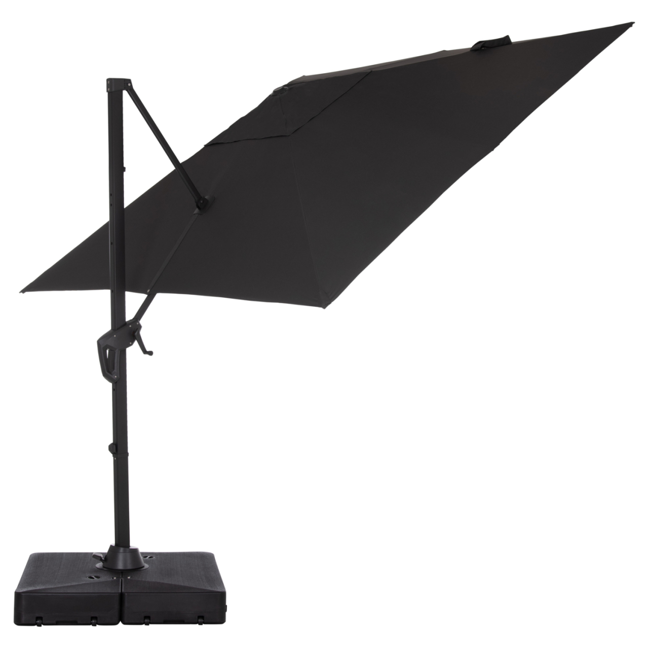 PROFESSIONAL UMBRELLA 2.7x2.7m WITH WATER BASE JAVANTE HM10857.01 GREY ALUM. and SHADE [5]