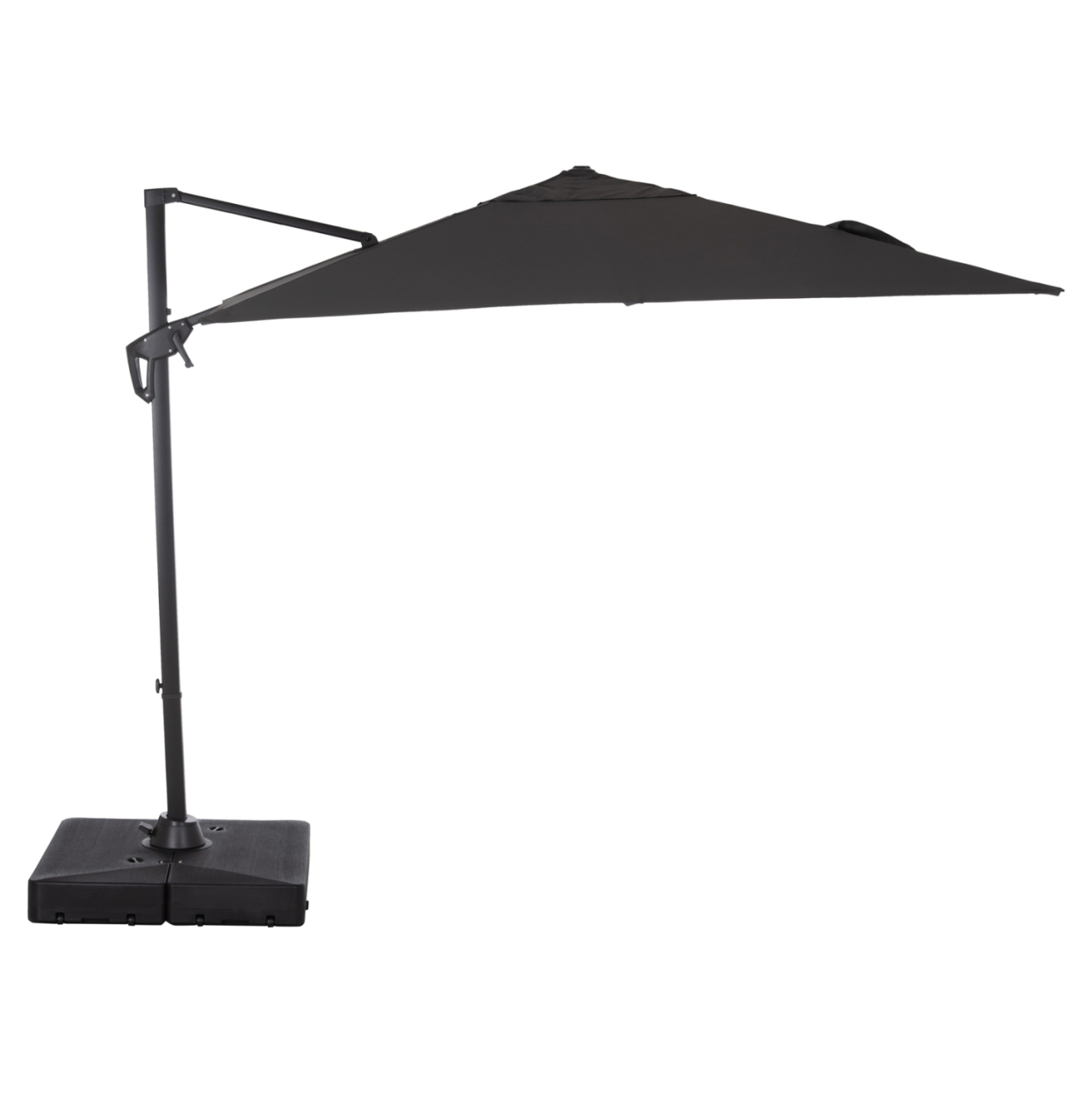 PROFESSIONAL UMBRELLA 2.7x2.7m WITH WATER BASE JAVANTE HM10857.01 GREY ALUM. and SHADE [4]