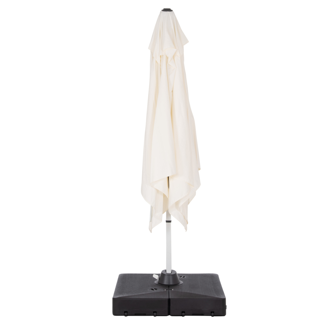 PROFESSIONAL UMBRELLA 2.7x2.7m WITH WATER BASE JAVANTE HM10857.02 WHITE ALUM. and SHADE [6]