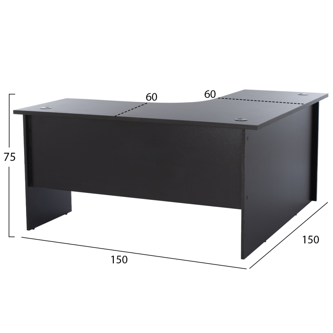 Proffesional office corner 150x150Χ75 HM2019.02 Wenge [2]