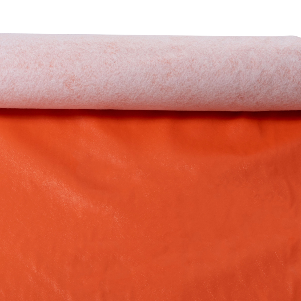 PU LEATHER IN ORANGE COLOR HM18332.06 147cm. WIDTH [4]