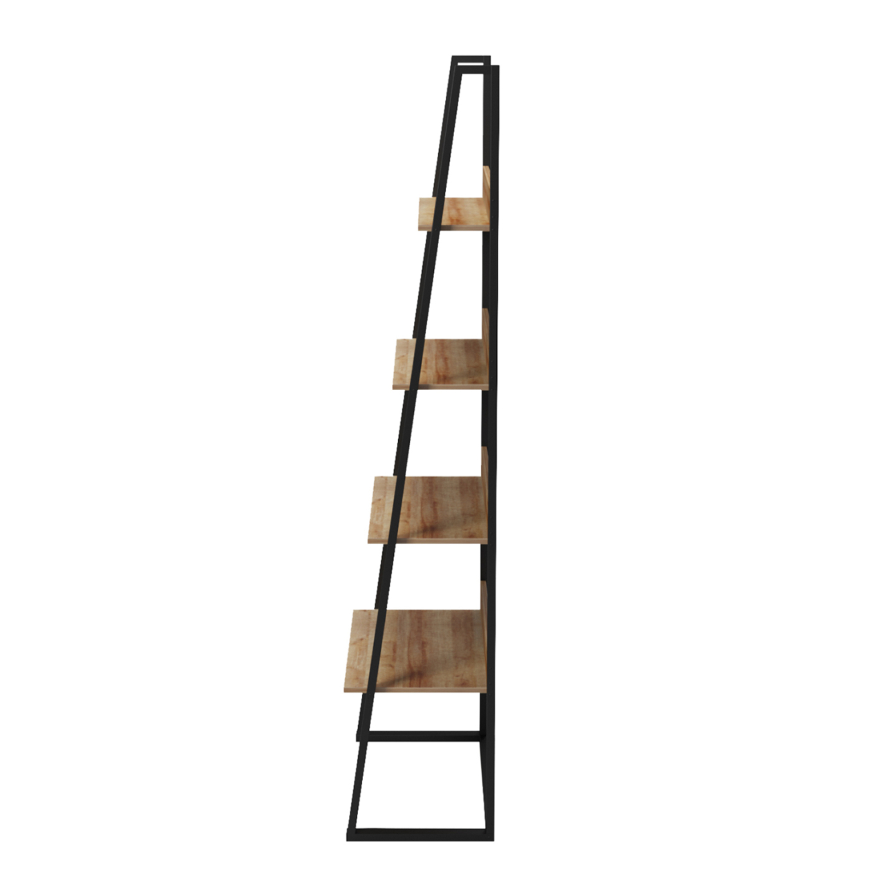 RACK IZABEL HM18376.01 METAL FRAME--MELAMINE IN OAK 75x36x185Hcm. [4]