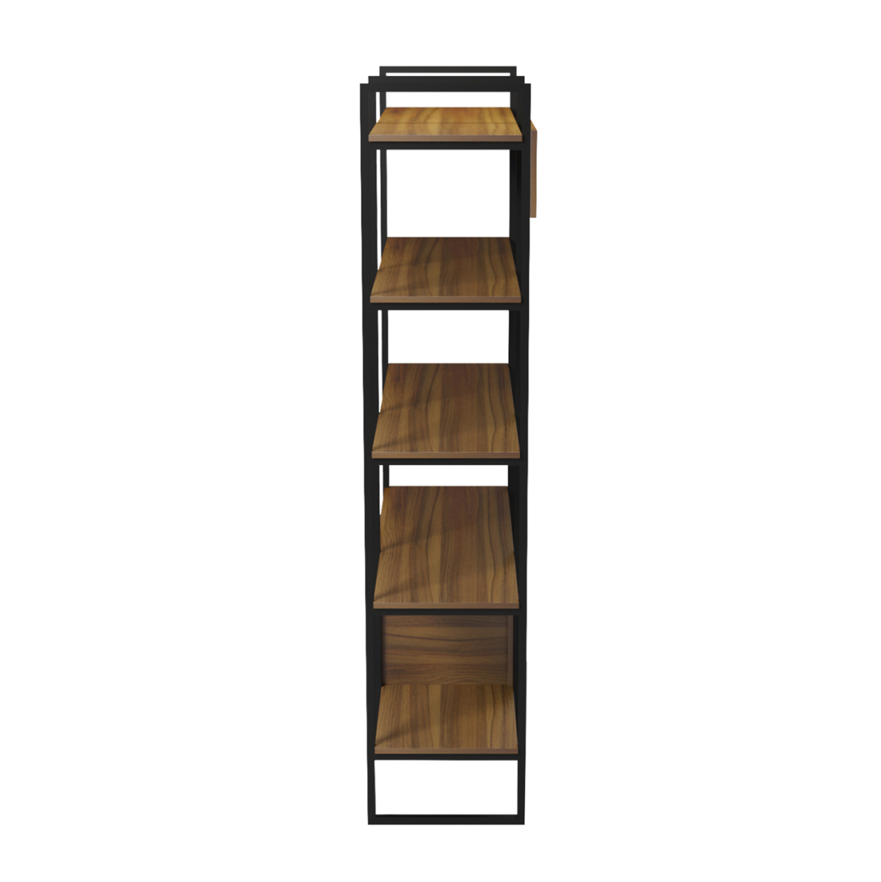 RACK NEZER HM18377.03 METAL FRAME--MELAMINE IN WALNUT 120x35x180Hcm. [4]