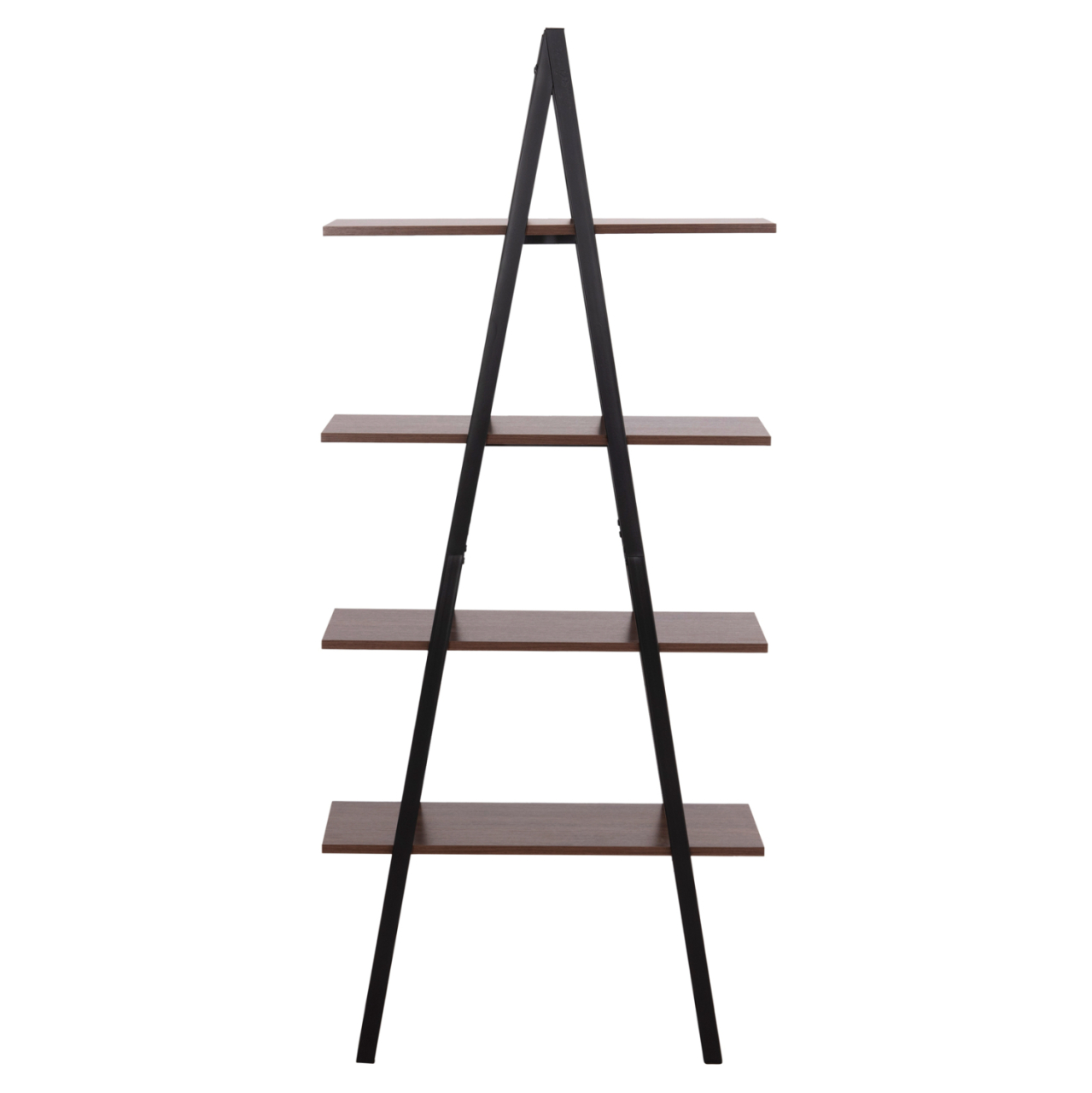 RACK STAM HM18073.04 BLACK METAL FRAME-MELAMINE IN WALNUT 71x38x165Hcm. [3]