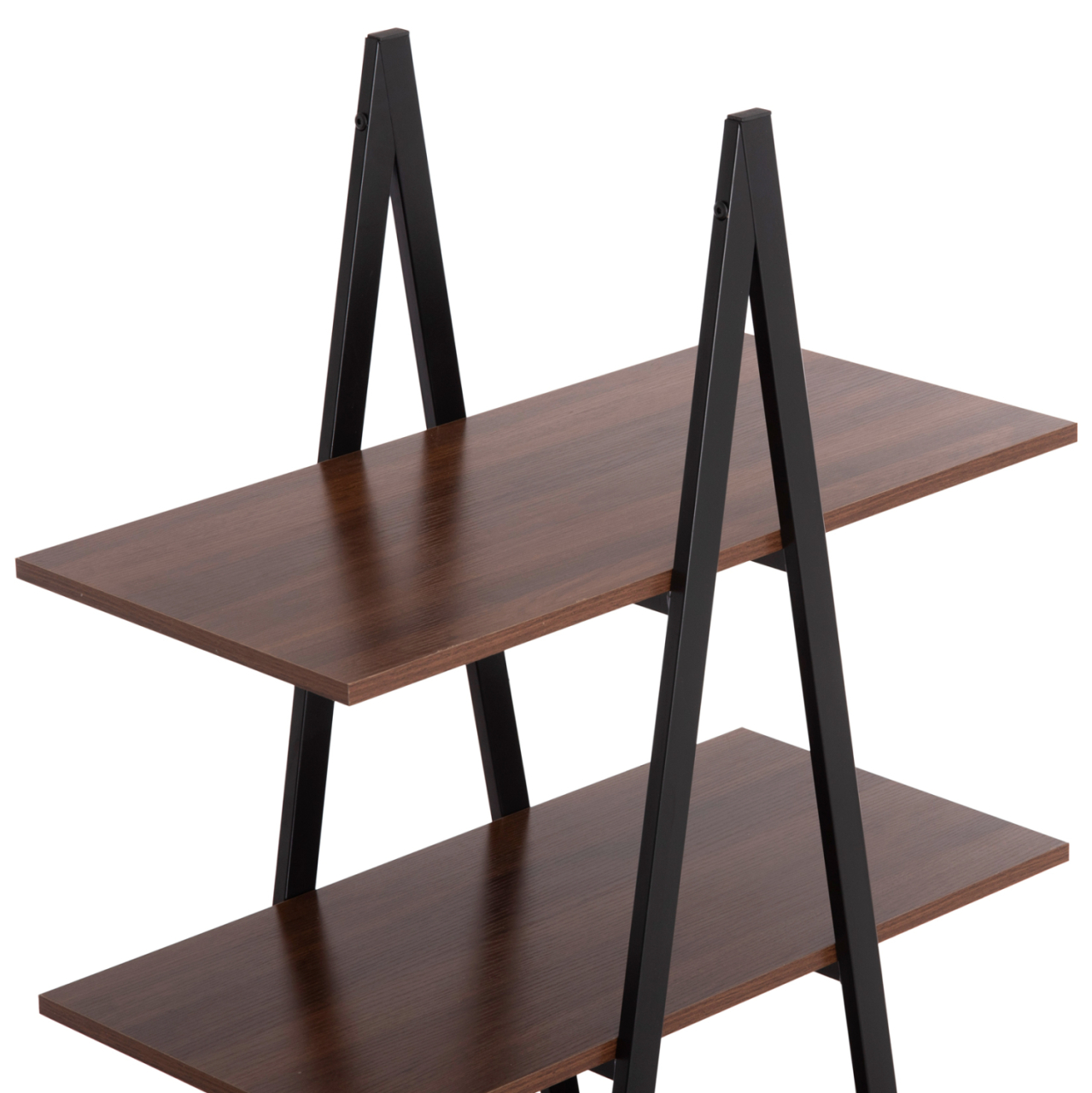 RACK STAM HM18073.04 BLACK METAL FRAME-MELAMINE IN WALNUT 71x38x165Hcm. [5]