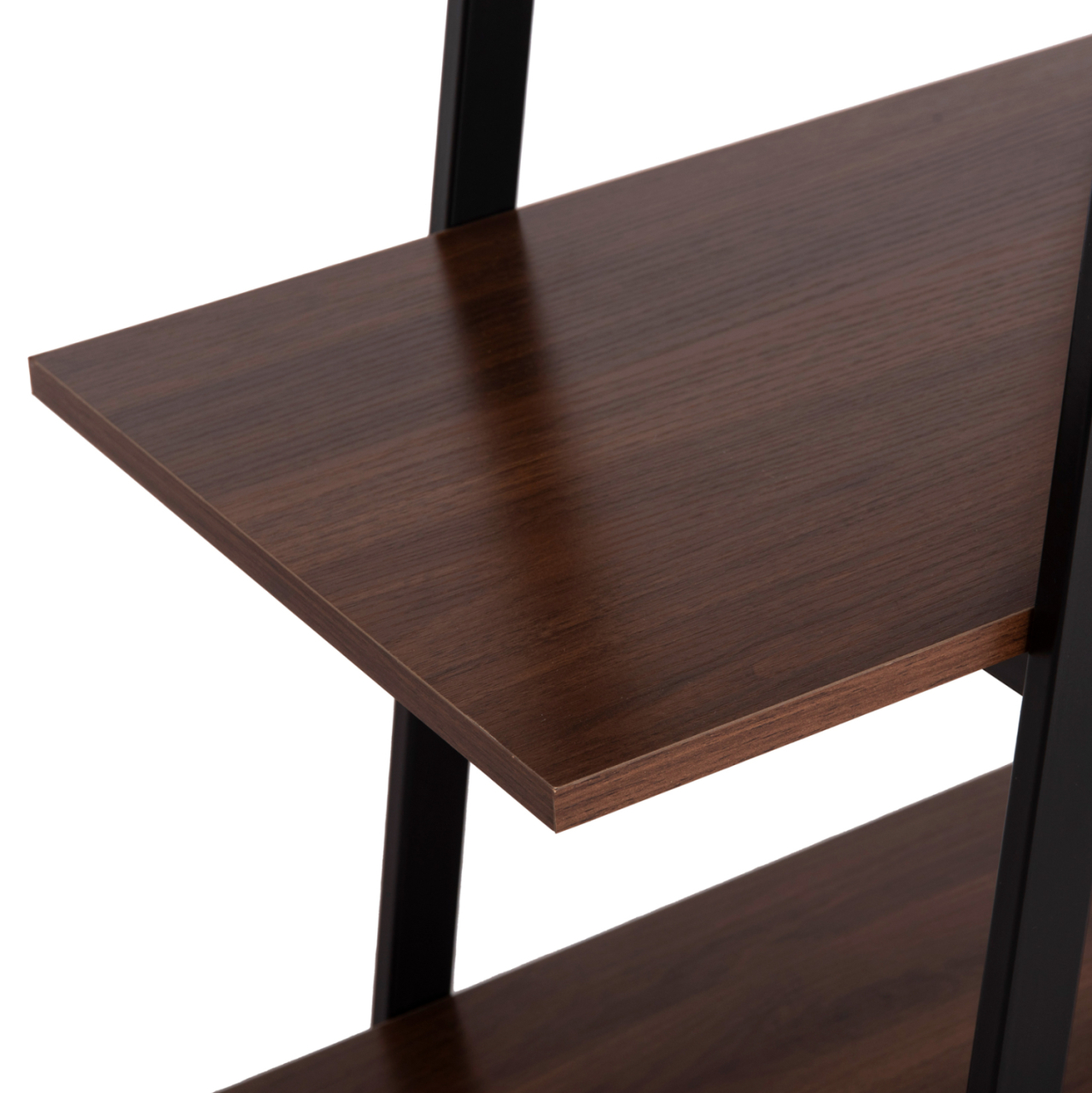 RACK STAM HM18073.04 BLACK METAL FRAME-MELAMINE IN WALNUT 71x38x165Hcm. [6]