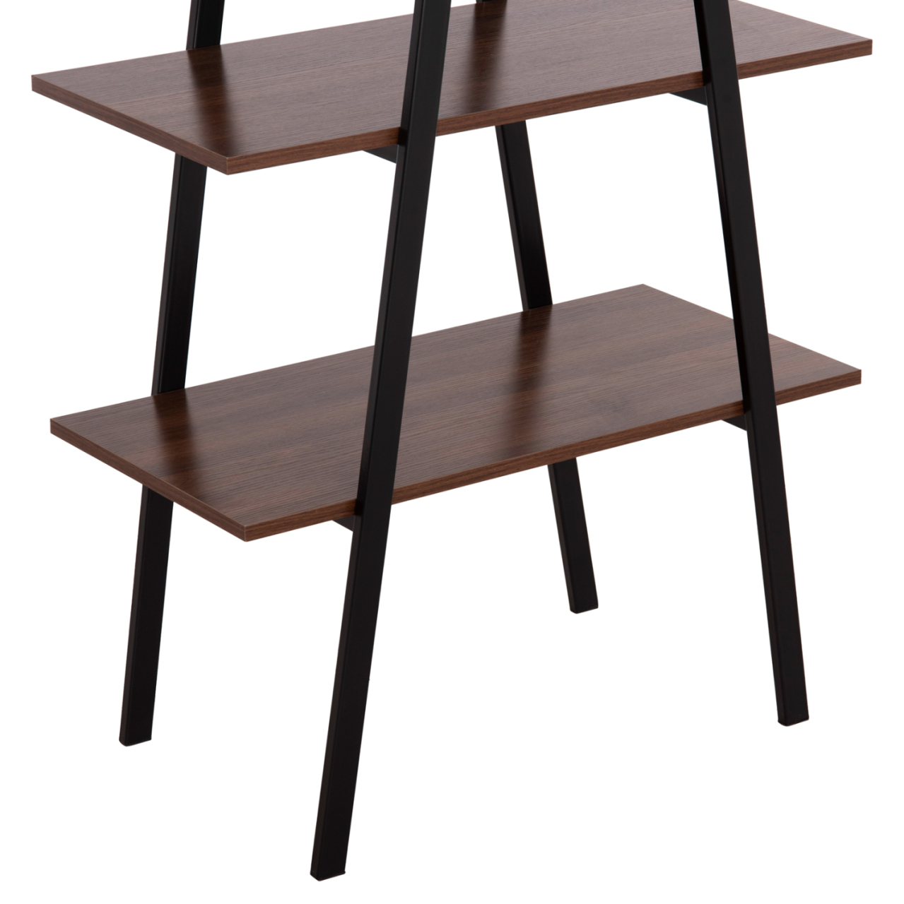 RACK STAM HM18073.04 BLACK METAL FRAME-MELAMINE IN WALNUT 71x38x165Hcm. [7]