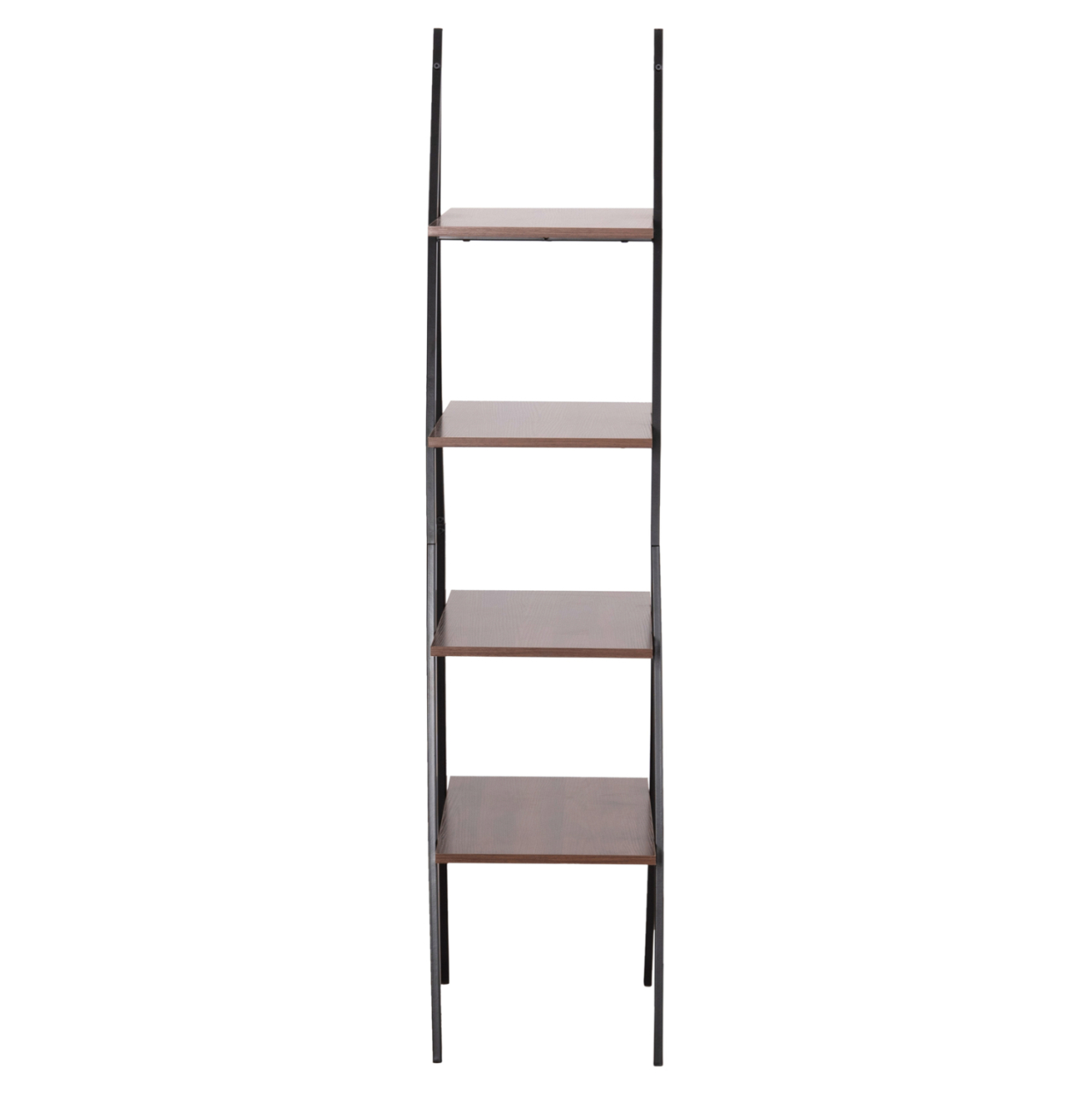 RACK STAM HM18073.04 BLACK METAL FRAME-MELAMINE IN WALNUT 71x38x165Hcm. [4]