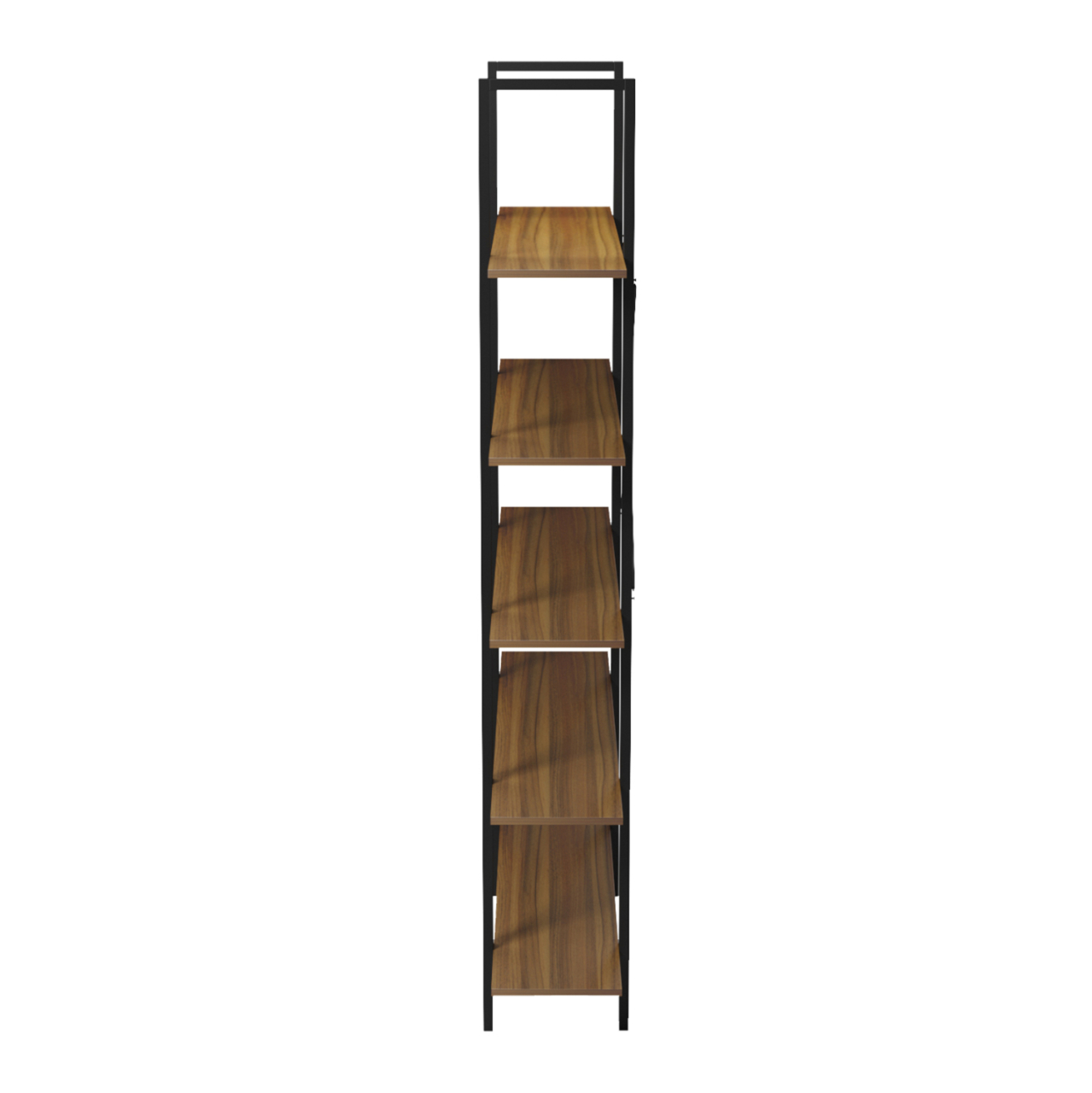 RACK TIMOTE HM18375.03 METAL FRAME--MELAMINE IN WALNUT 120x28x180Hcm. [4]