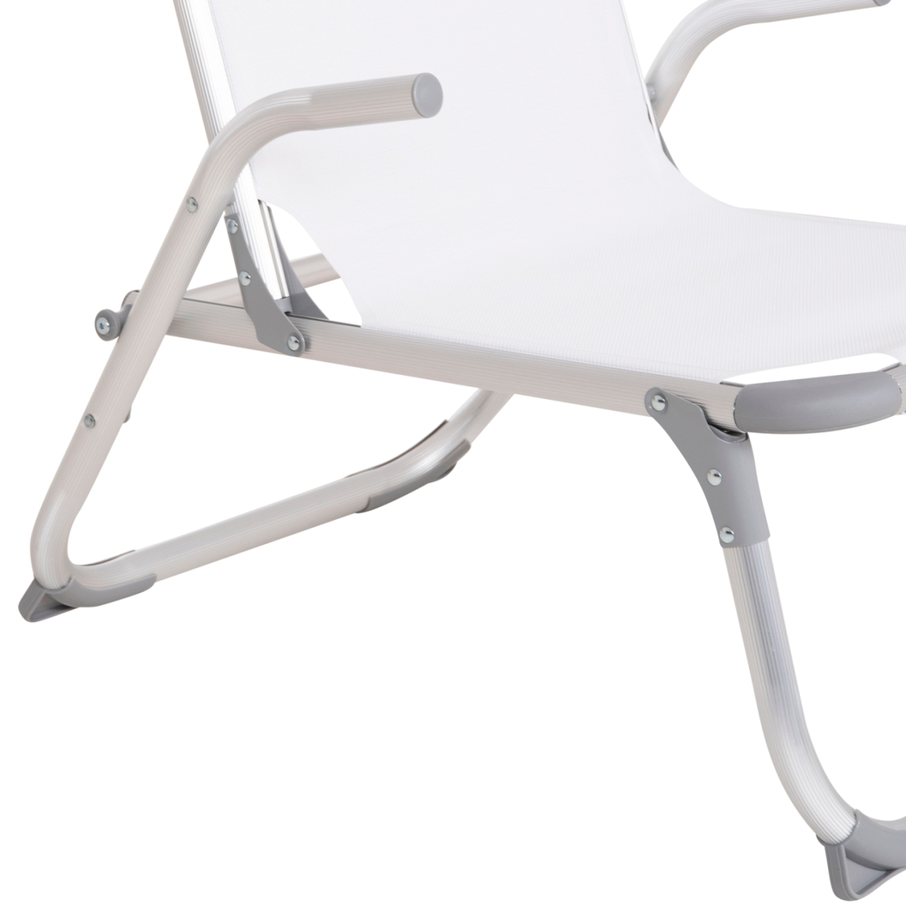 RAISED BEACH CHAIR HEAVY DUTY ALUMINUM ALMIRA HM6431.03 WHITE TEXTILENE 53x68x80Hcm [10]