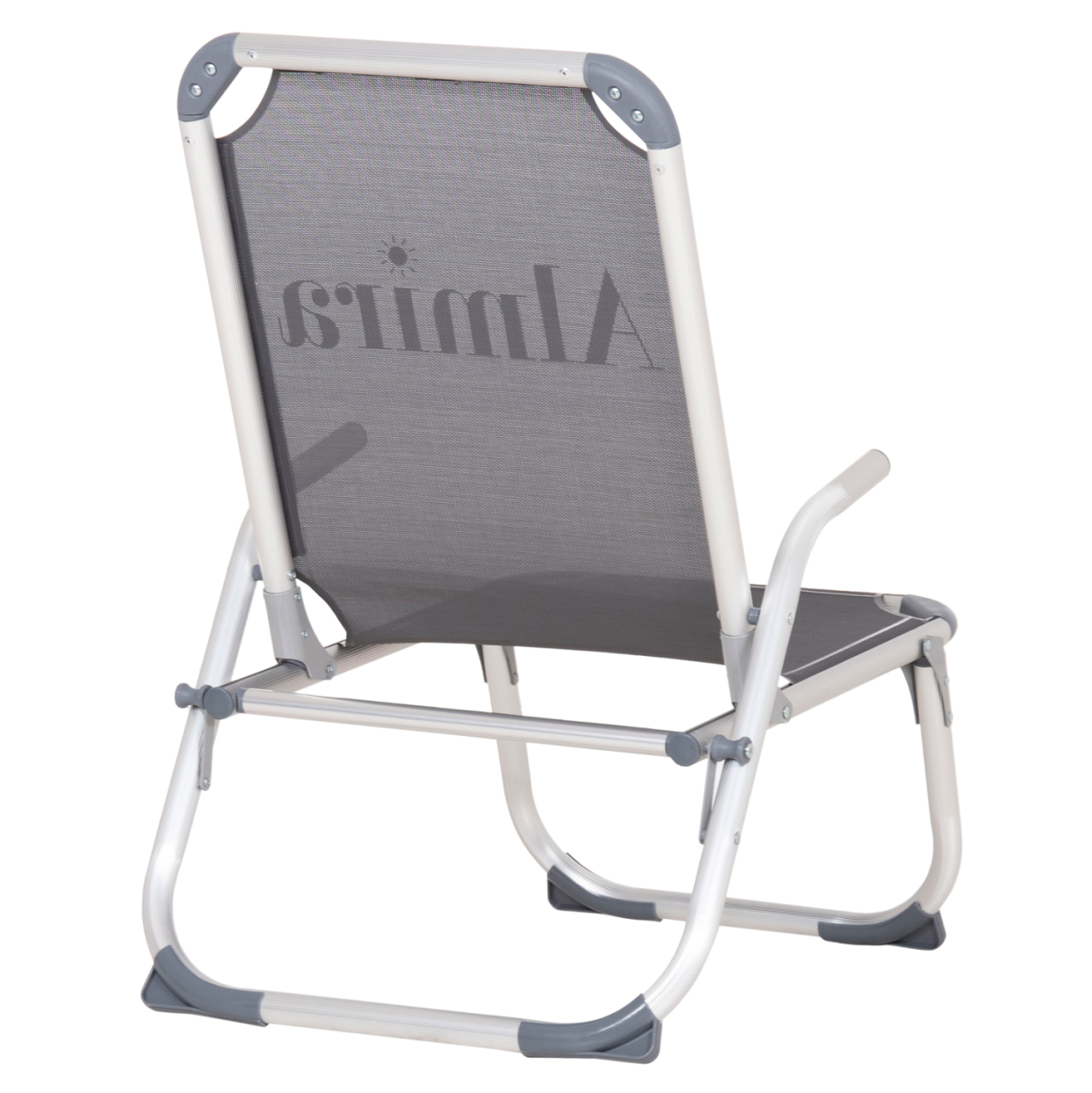 RAISED BEACH CHAIR HEAVY DUTY ALUMINUM ALMIRA HM6431.10 GREY TEXTILENE 53x68x80Hcm [5]