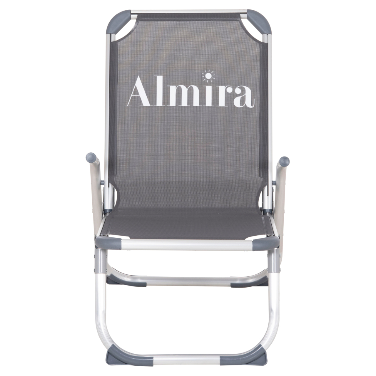 RAISED BEACH CHAIR HEAVY DUTY ALUMINUM ALMIRA HM6431.10 GREY TEXTILENE 53x68x80Hcm [3]