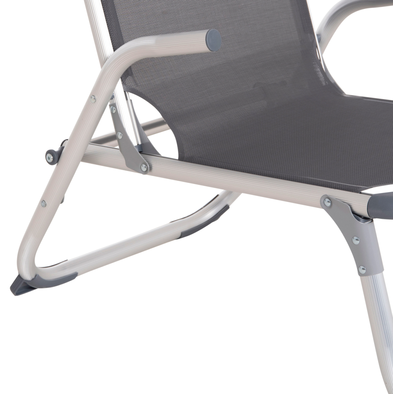RAISED BEACH CHAIR HEAVY DUTY ALUMINUM ALMIRA HM6431.10 GREY TEXTILENE 53x68x80Hcm [10]