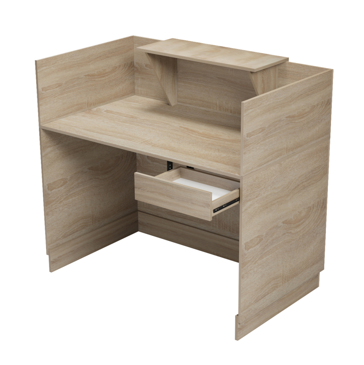 RECEPTION DESK BARRY HM2152.01 MELAMINE IN SONAMA COLOR 120x70x110Hcm. [7]