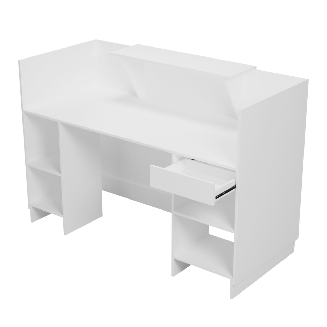 RECEPTION DESK BARRY HM2153.02 MELAMINE IN ALL WHITE 160x70x110Hcm. [7]