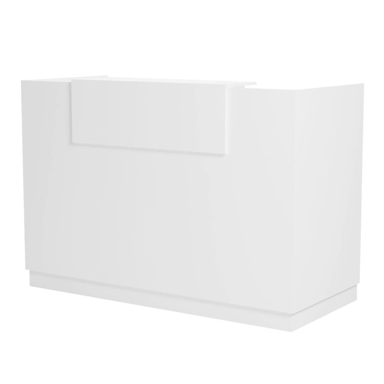 RECEPTION DESK BARRY HM2153.02 MELAMINE IN ALL WHITE 160x70x110Hcm. [4]