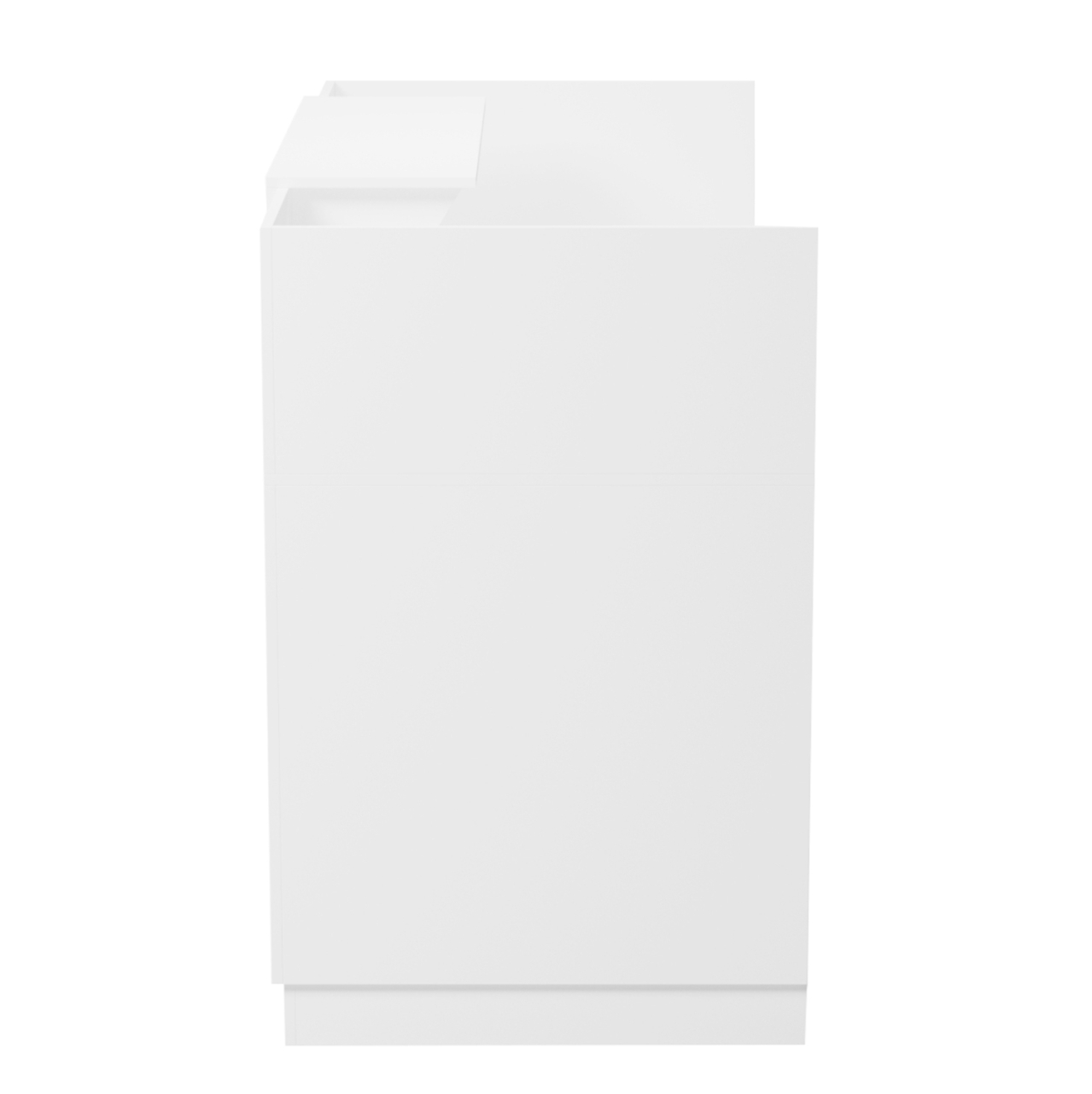 RECEPTION DESK BARRY HM2153.02 MELAMINE IN ALL WHITE 160x70x110Hcm. [5]