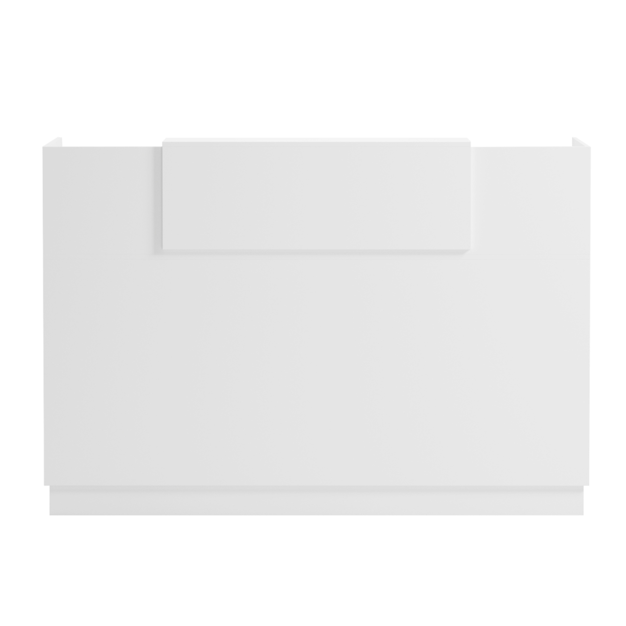 RECEPTION DESK BARRY HM2153.02 MELAMINE IN ALL WHITE 160x70x110Hcm. [3]