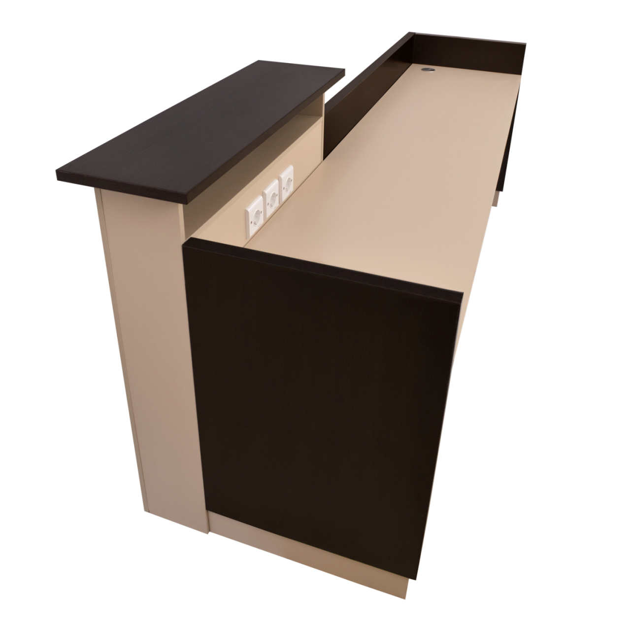 RECEPTION DESK DALTON HM2068.01 MELAMINE IN WENGE-BEIGE 240x80x106Hcm. [6]