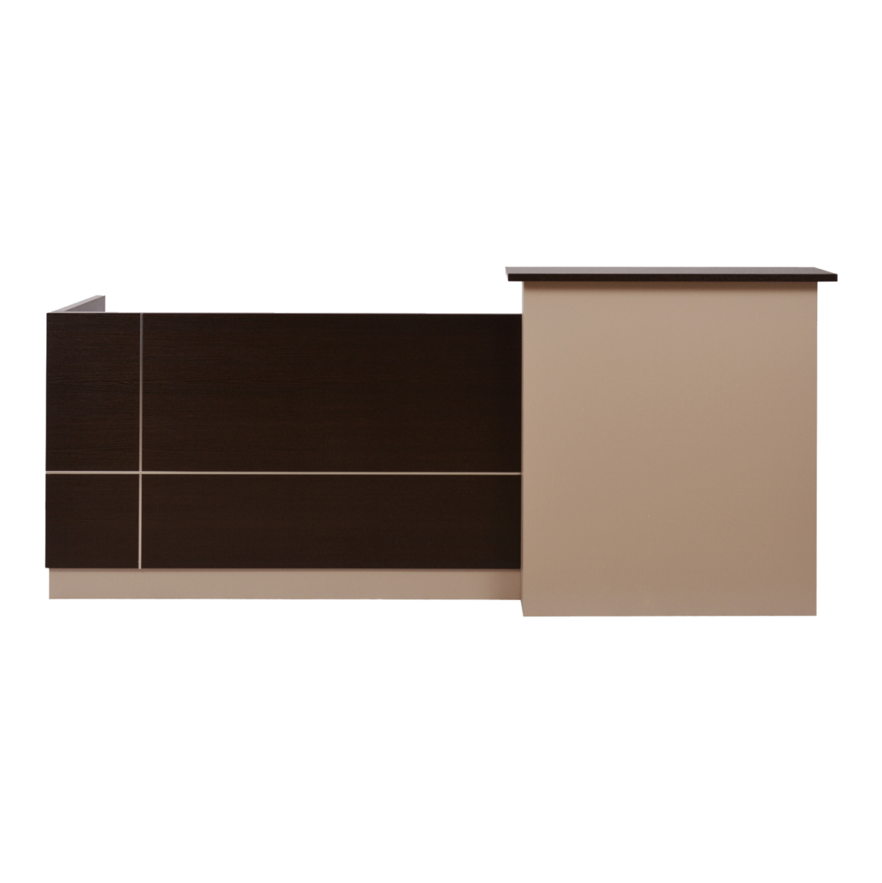 RECEPTION DESK DALTON HM2068.01 MELAMINE IN WENGE-BEIGE 240x80x106Hcm. [4]