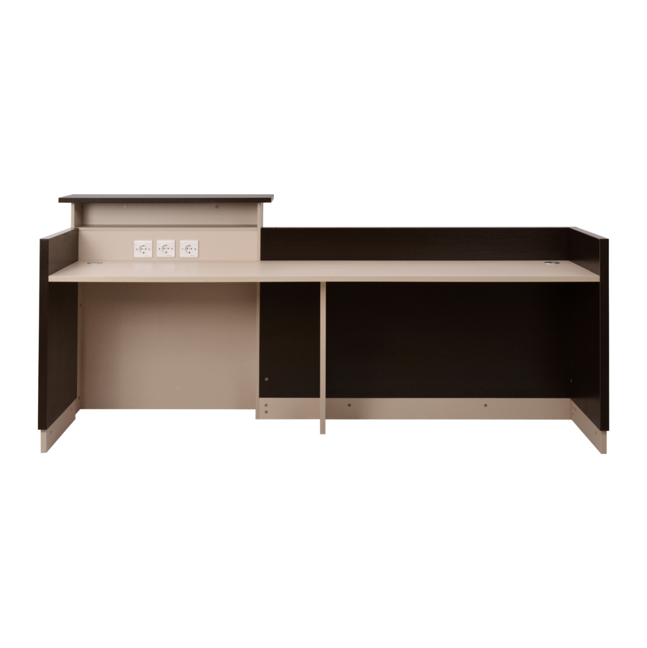RECEPTION DESK DALTON HM2068.01 MELAMINE IN WENGE-BEIGE 240x80x106Hcm. [5]