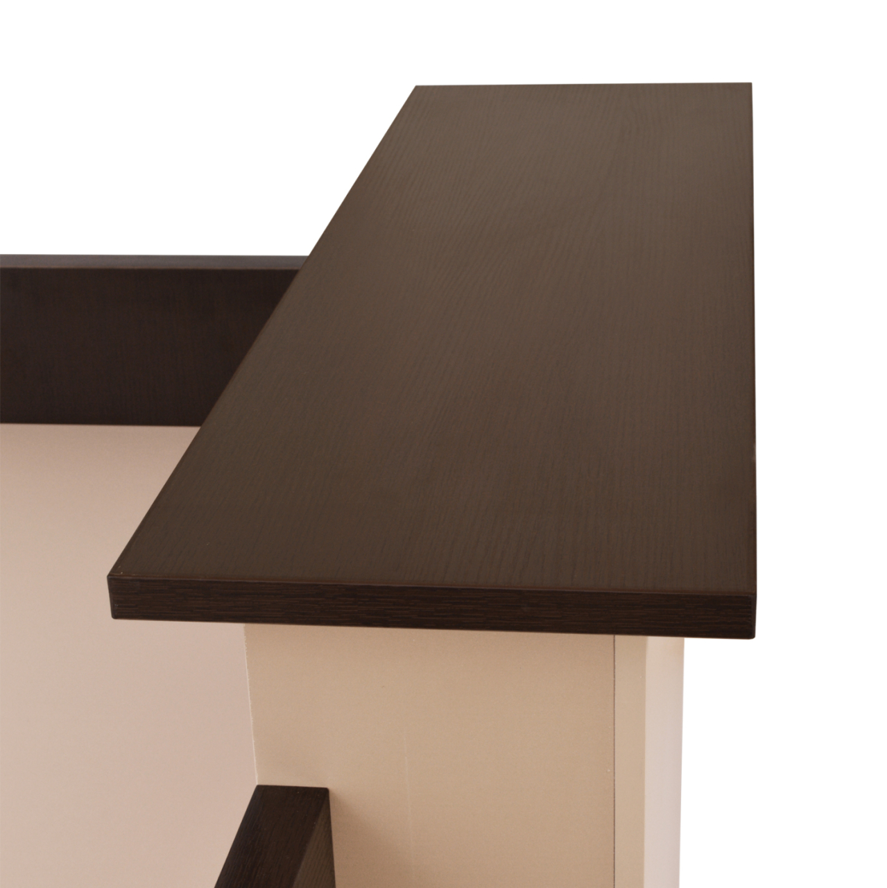 RECEPTION DESK DALTON HM2068.01 MELAMINE IN WENGE-BEIGE 240x80x106Hcm. [8]