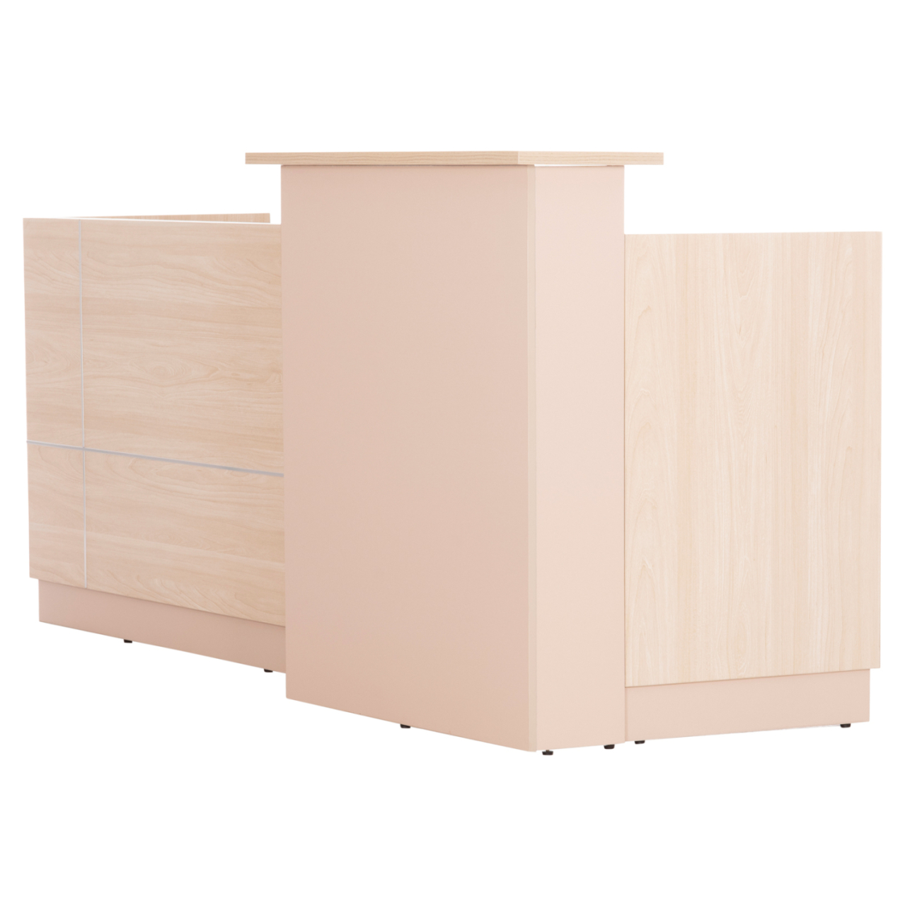 RECEPTION DESK DALTON HM2068.02 MELAMINE IN SONAMA-BEIGE 240x80x106Hcm. [4]