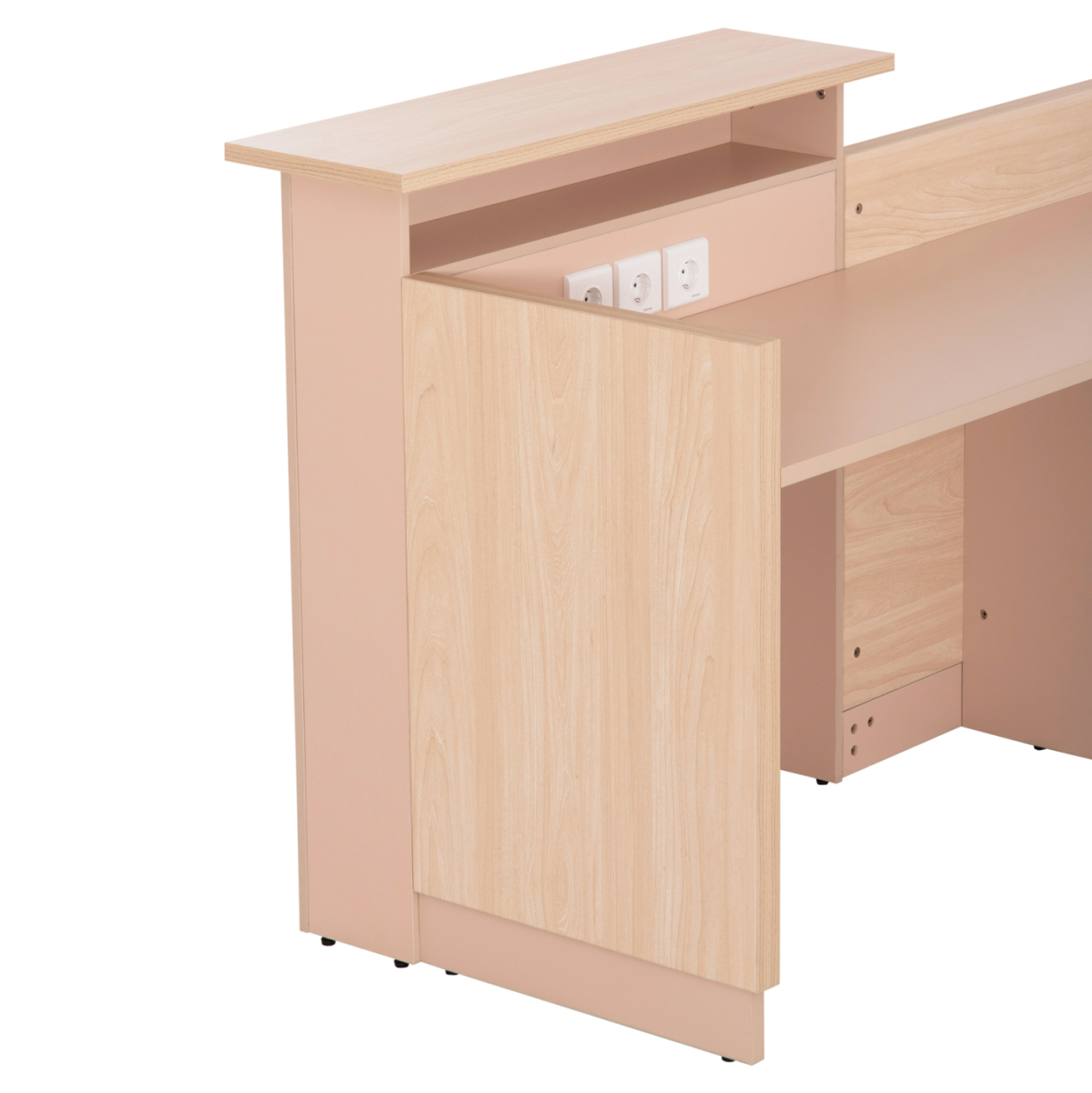 RECEPTION DESK DALTON HM2068.02 MELAMINE IN SONAMA-BEIGE 240x80x106Hcm. [5]