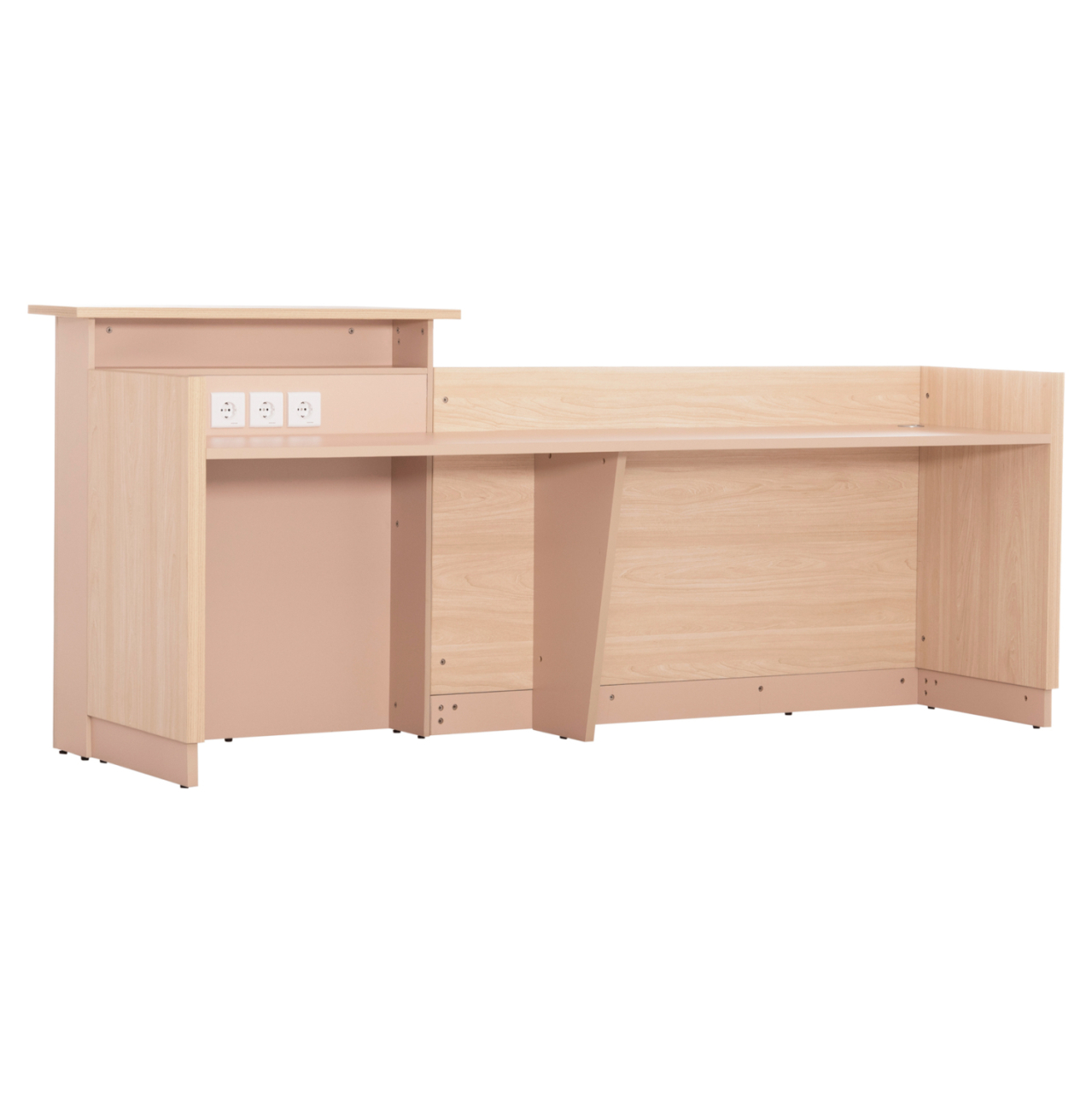 RECEPTION DESK DALTON HM2068.02 MELAMINE IN SONAMA-BEIGE 240x80x106Hcm. [3]