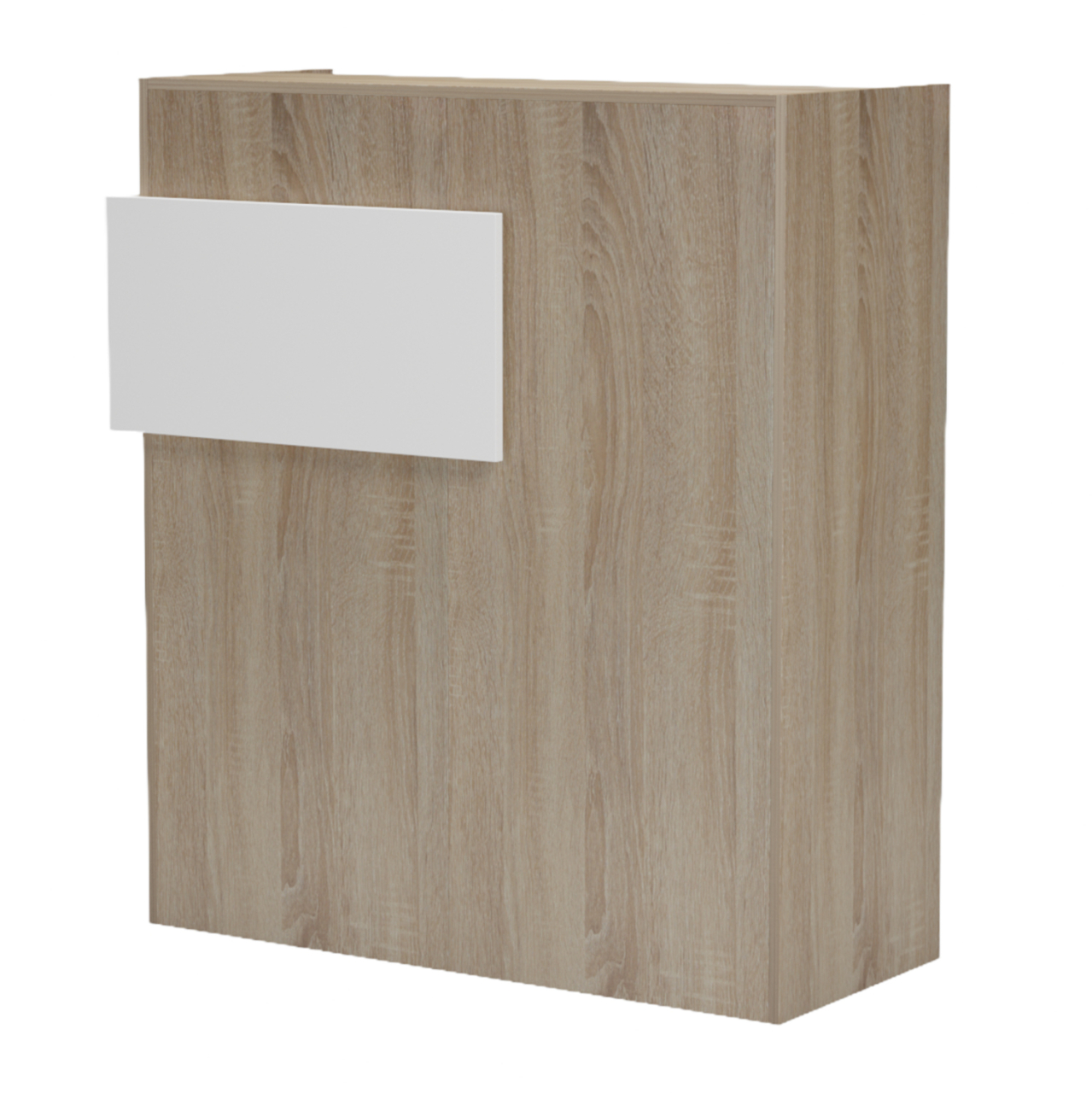 RECEPTION DESK GAND HM2154.01 MELAMINE IN SONAMA/WHITE 95.5x40x110Hcm. [4]