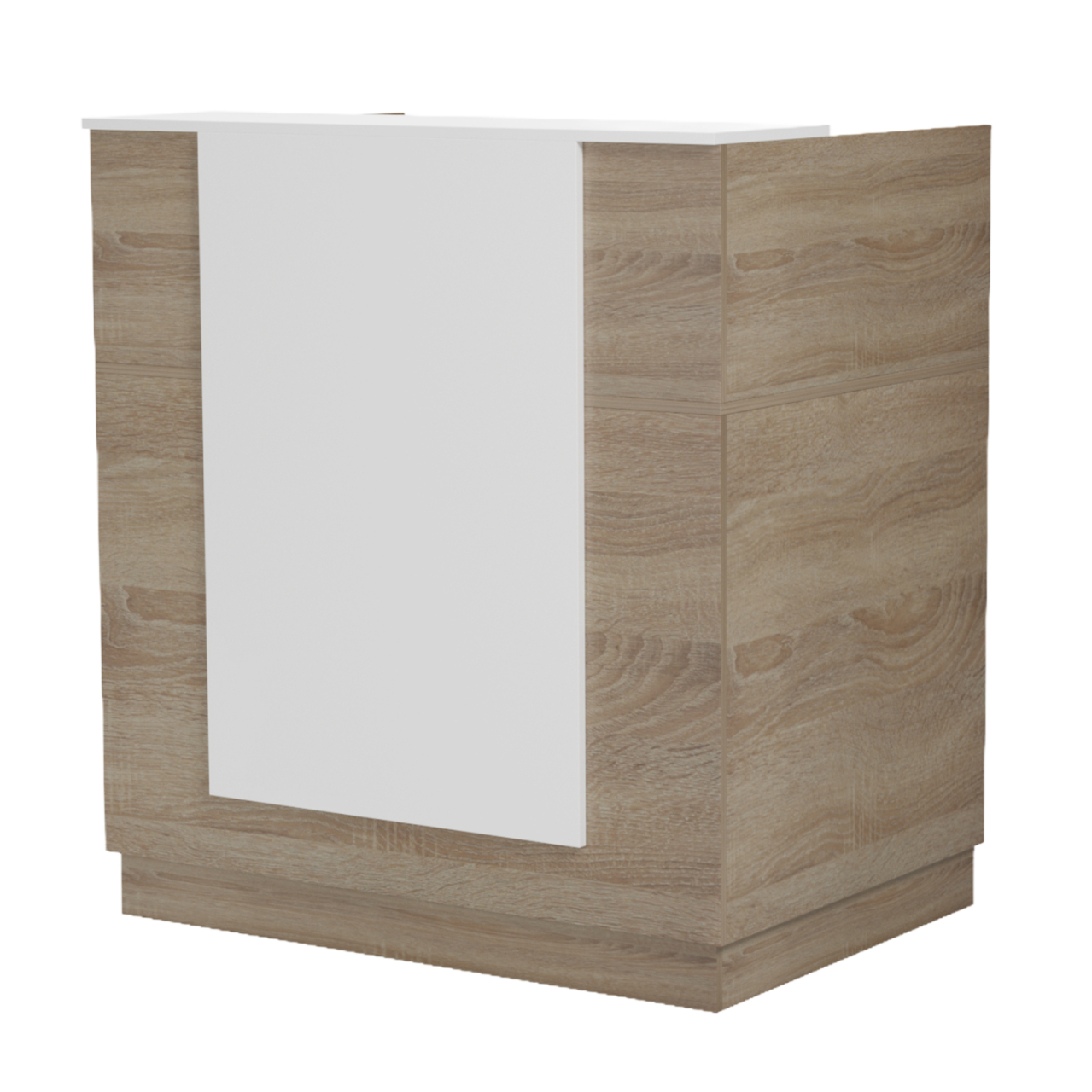 RECEPTION DESK KARMEN HM2155.01 MELAMINE IN SONAMA/WHITE 100x70x110Hcm. [4]