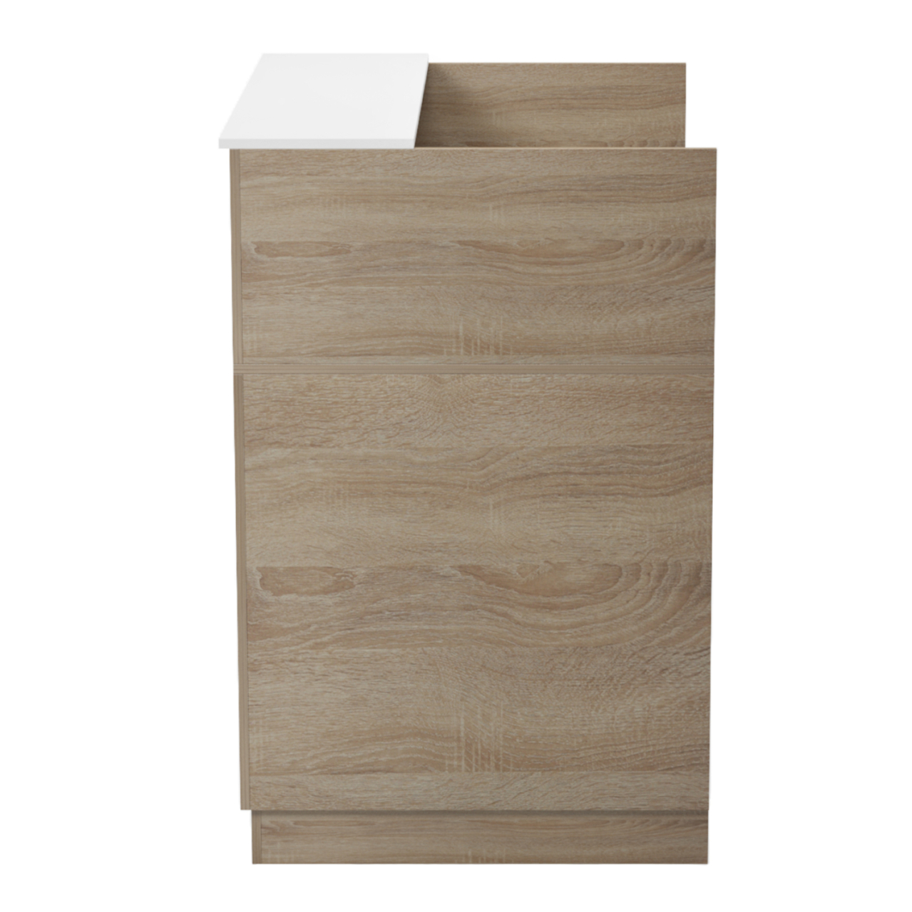 RECEPTION DESK KARMEN HM2155.01 MELAMINE IN SONAMA/WHITE 100x70x110Hcm. [5]