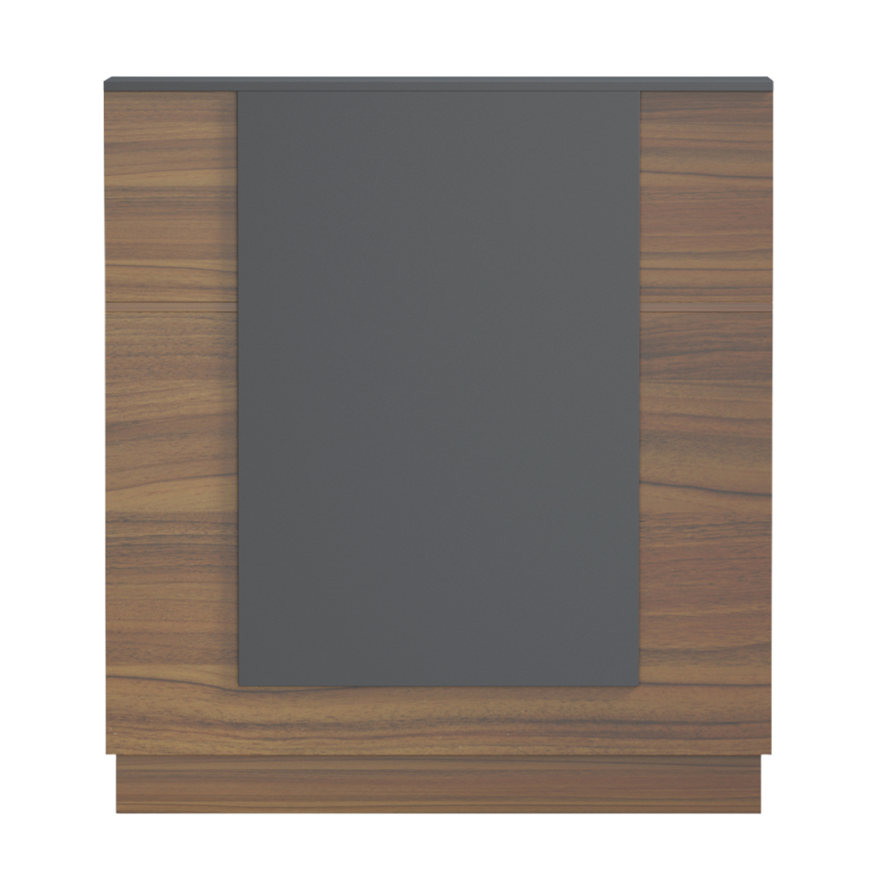RECEPTION DESK KARMEN HM2155.03 MELAMINE IN WALNUT/GREY 100x70x110Hcm. [3]